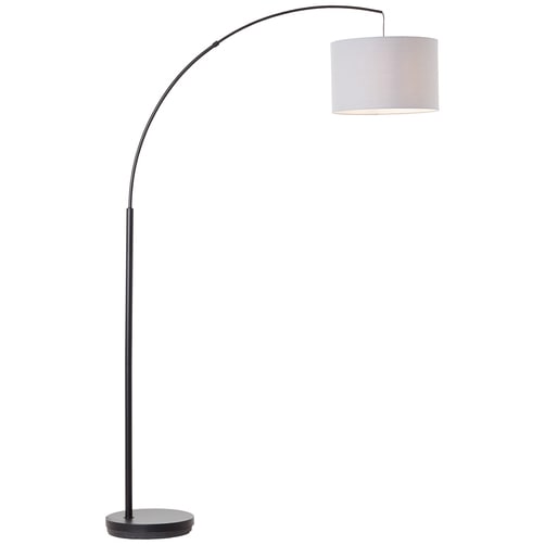 Brilliant Bogenlampe »Aike«, 1 flammig, Leuchtmittel E27 | ohne Leuchtmittel, 180 cm Höhe, Ausladung 113 cm, E27, Metall/Textil