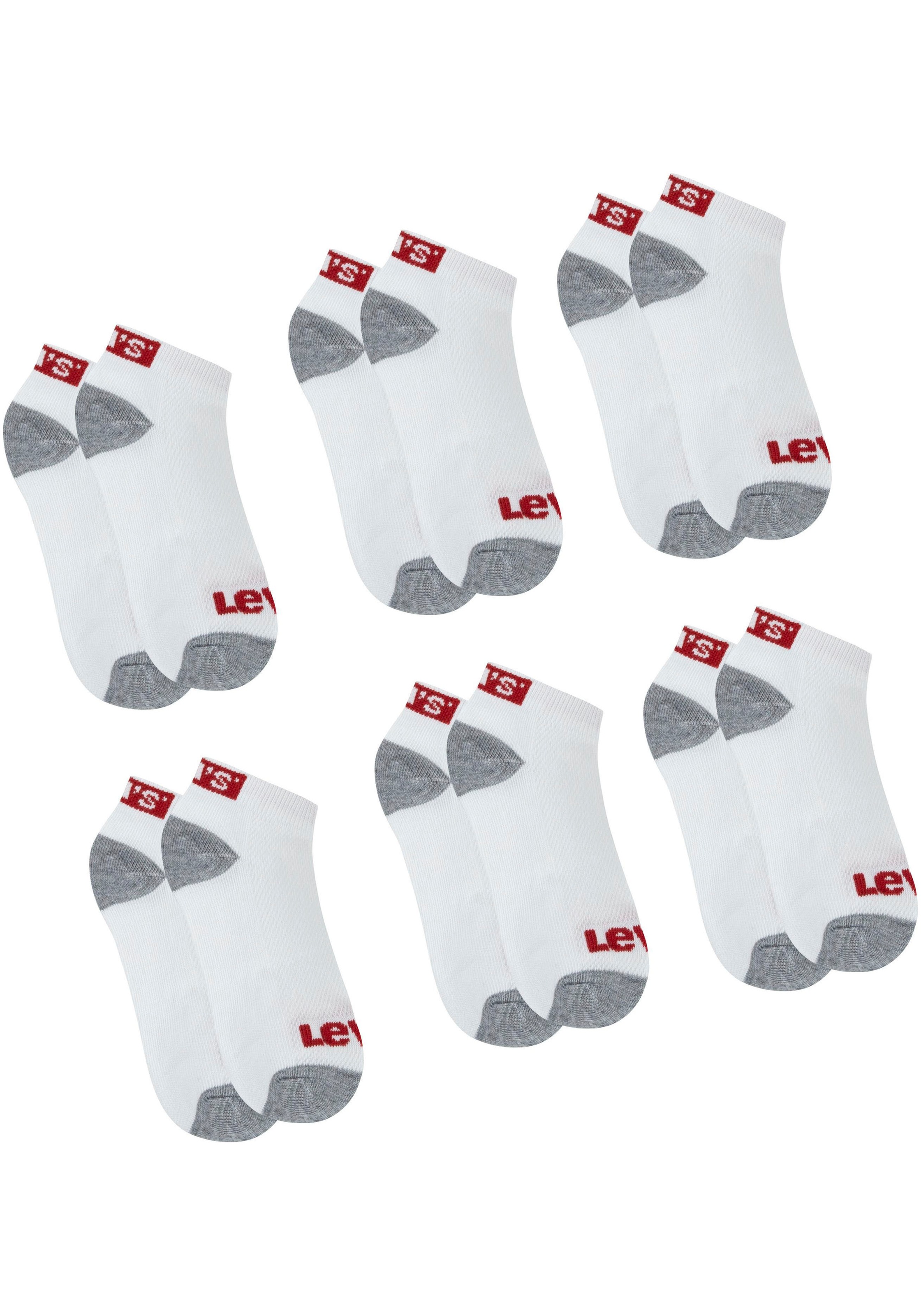 Levi's® Kids Kurzsocken »LHN BOX TAB LOW CUT 6PK MarkeL«, (Packung, 6 Paar), UNISEX