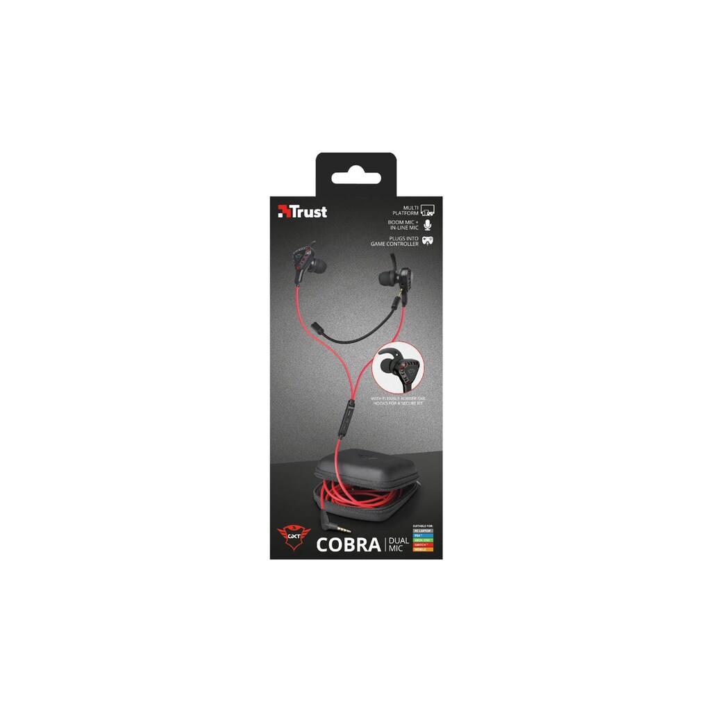 Trust Headset »Trust Headset GXT 408 Cobra Rot/Sch«