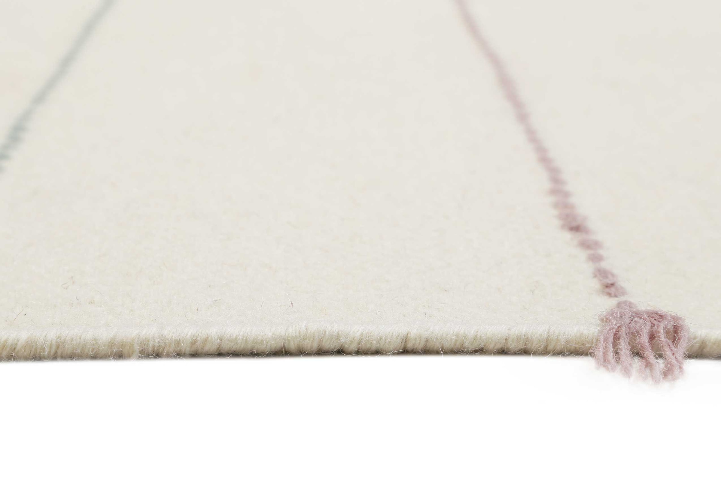 Esprit Wollteppich »Lina ESP-2205«, rechteckig, 5 mm Höhe, Naturfaserteppich mit Fransen, modernes Design, Wohnzimmer