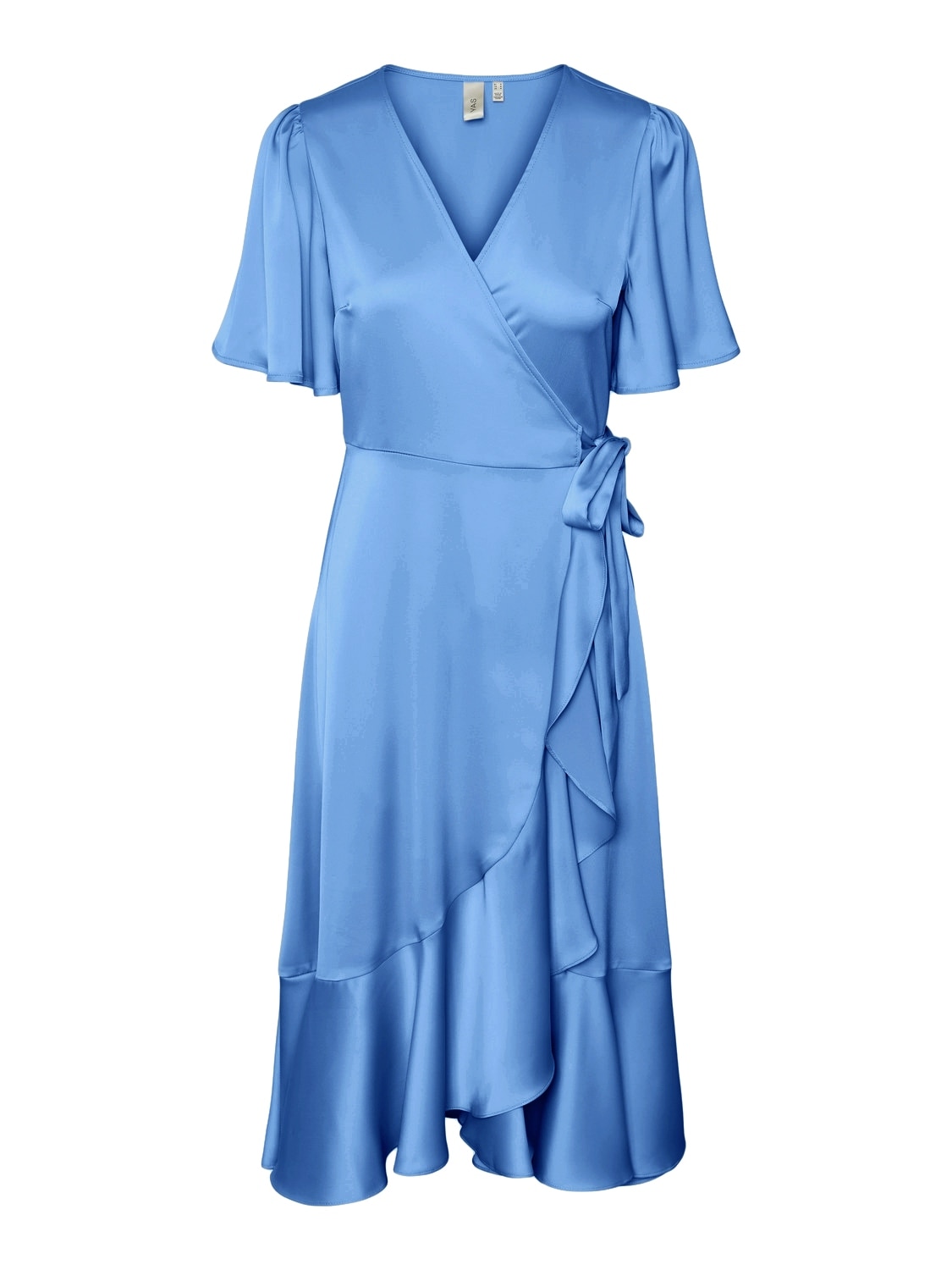 Y.A.S Wickelkleid »YASTHEA 2/4 MIDI WRAP DRESS S. NOOS«, mit Volant