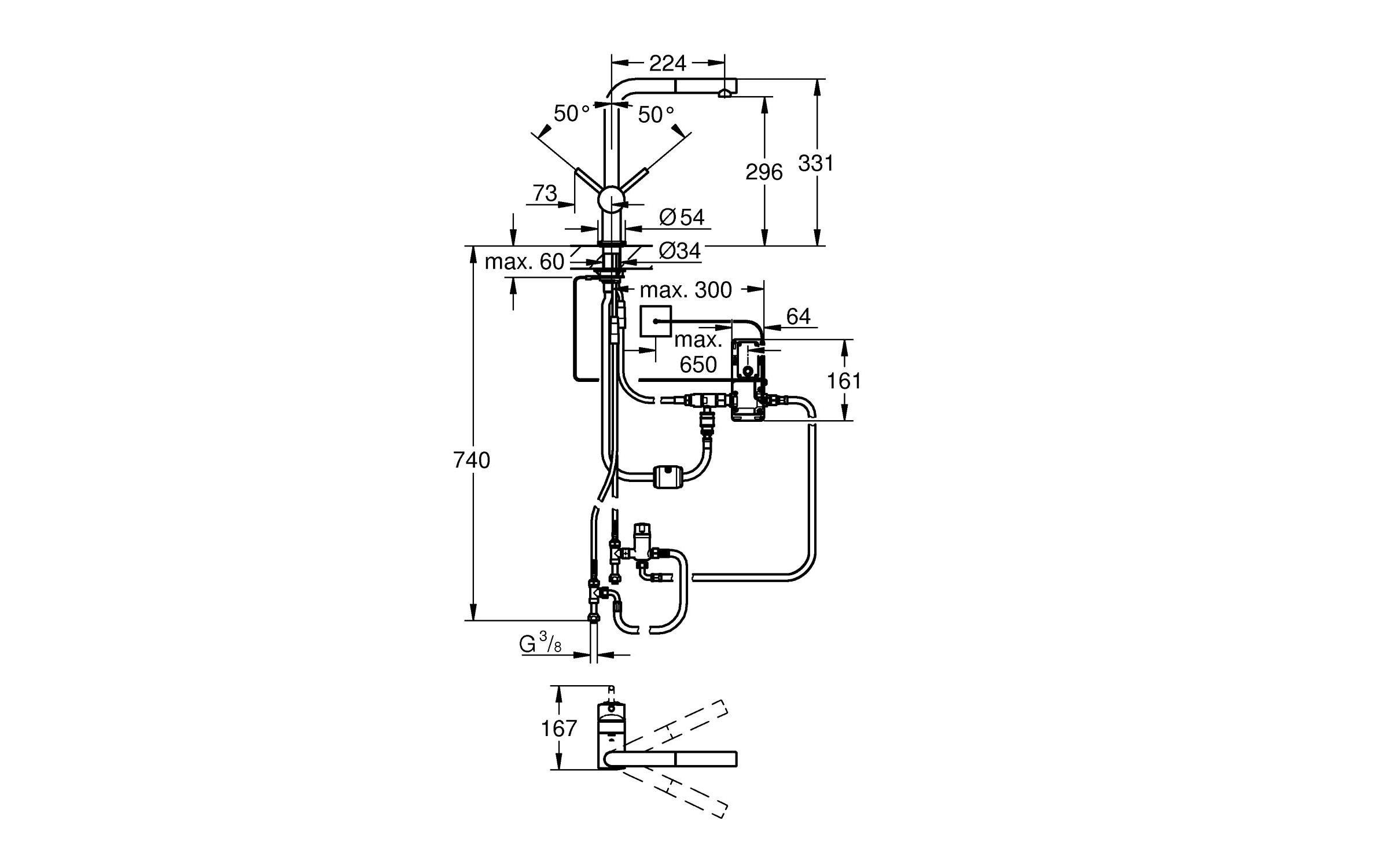 Grohe Küchenarmatur »Elektronische-EH-Spültischbatterie«