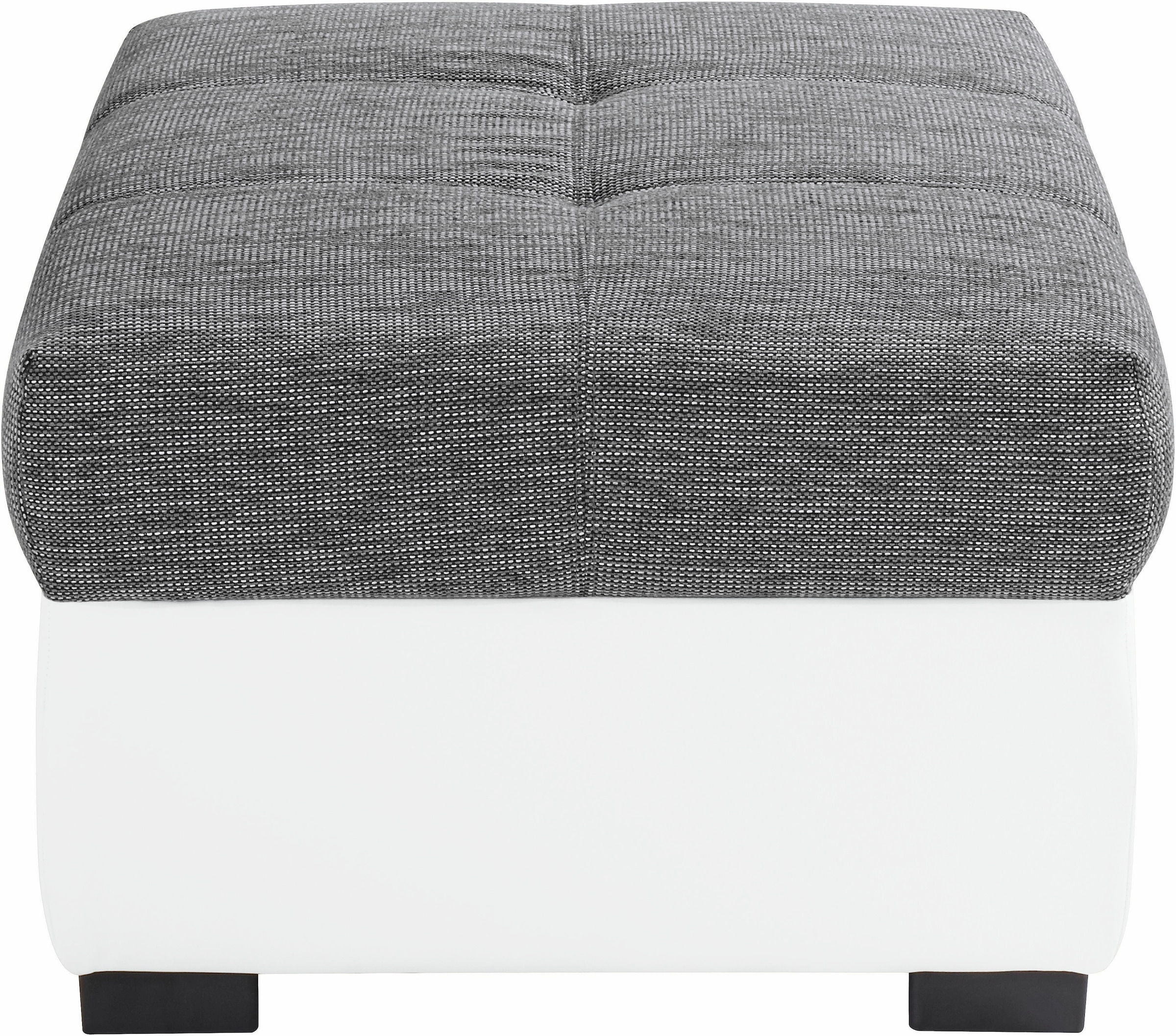 COTTA Polstergarnitur »Speedway U-Form«, (Set), Set bestehend aus: Wohnlandschaft mit Kopfteilverstellung & Hocker