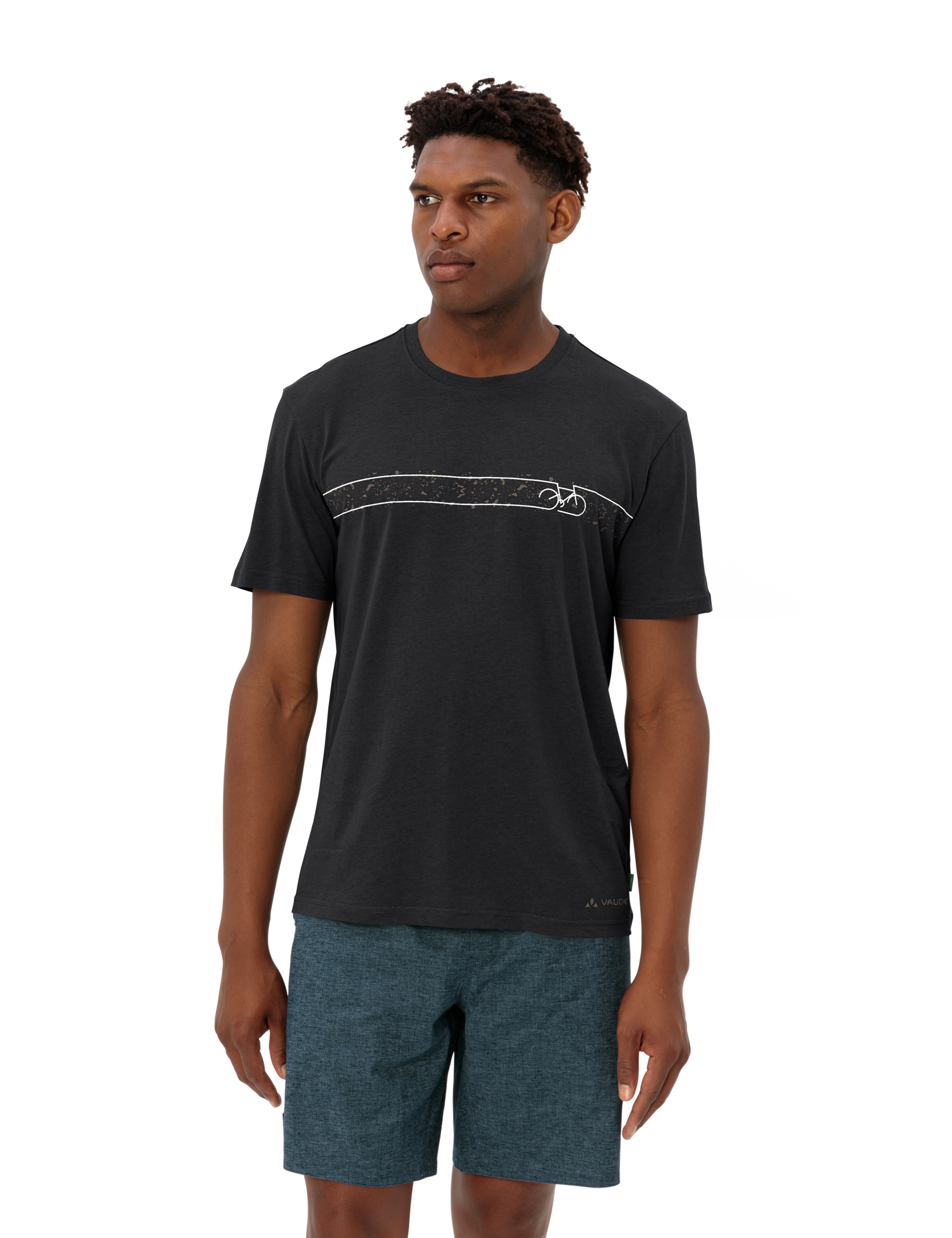 VAUDE Funktionsshirt »MEN'S CYCLIST T-SHIRT V« Kurzarmdesign, sportlicher Stil, mit Print und Logoschriftzug