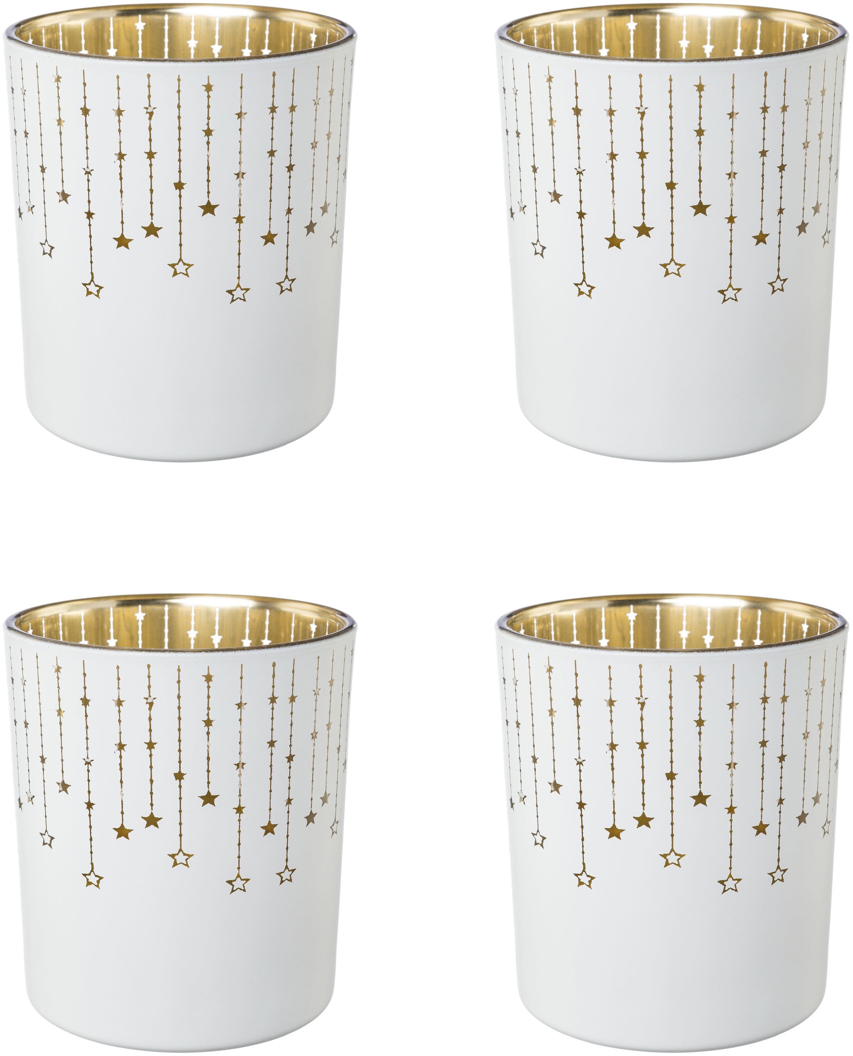 Teelichthalter mit deco | Creativ (4 St.), Jelmoli-Versand Innenseite kaufen »Weihnachtsdeko«, online goldfarbener