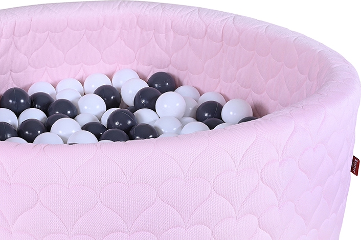 Knorrtoys® Bällebad »Soft, Heart Rose«, mit 300 Bällen Grey/creme; Made in Europe