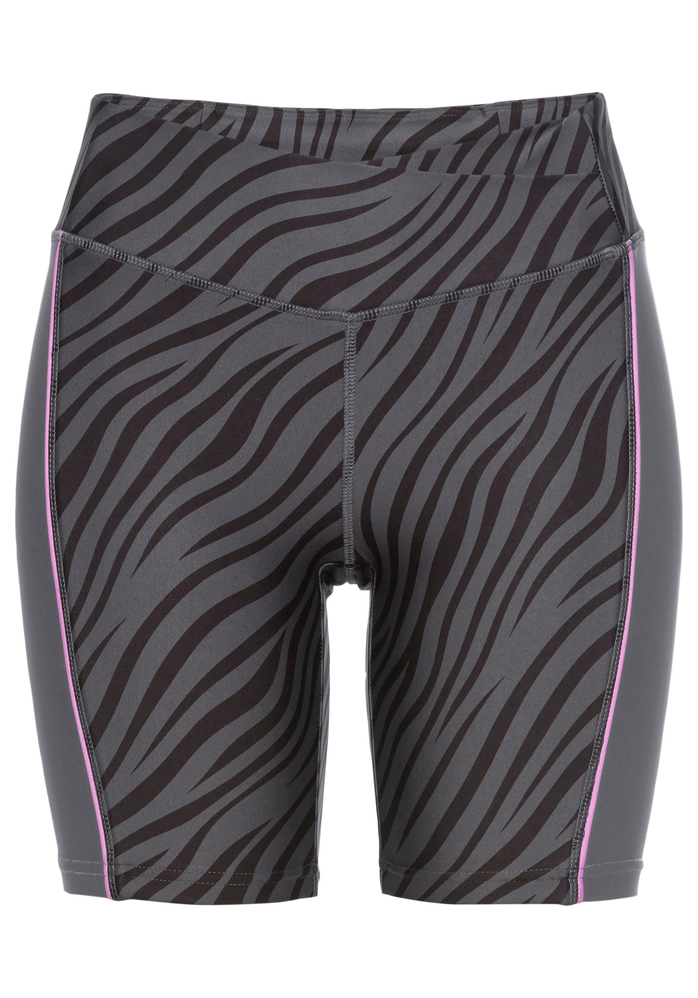 LASCANA ACTIVE Shorts »- Sportshorts, Kurze Hose«, mit dezentem Zebramuster