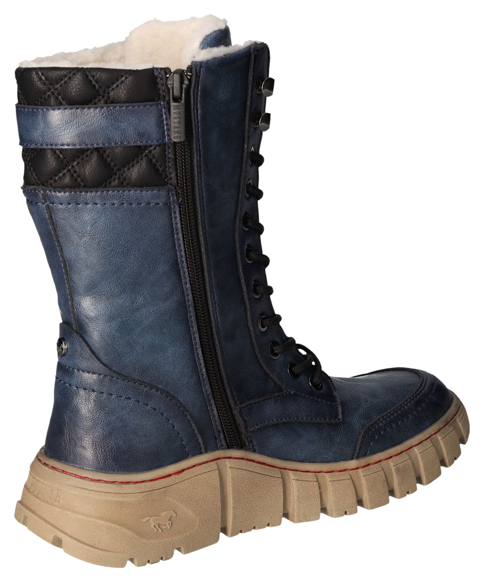 Mustang Shoes Winterboots, Schnürboots, Snowboots, Profilsohle mit Innenreissverschluss