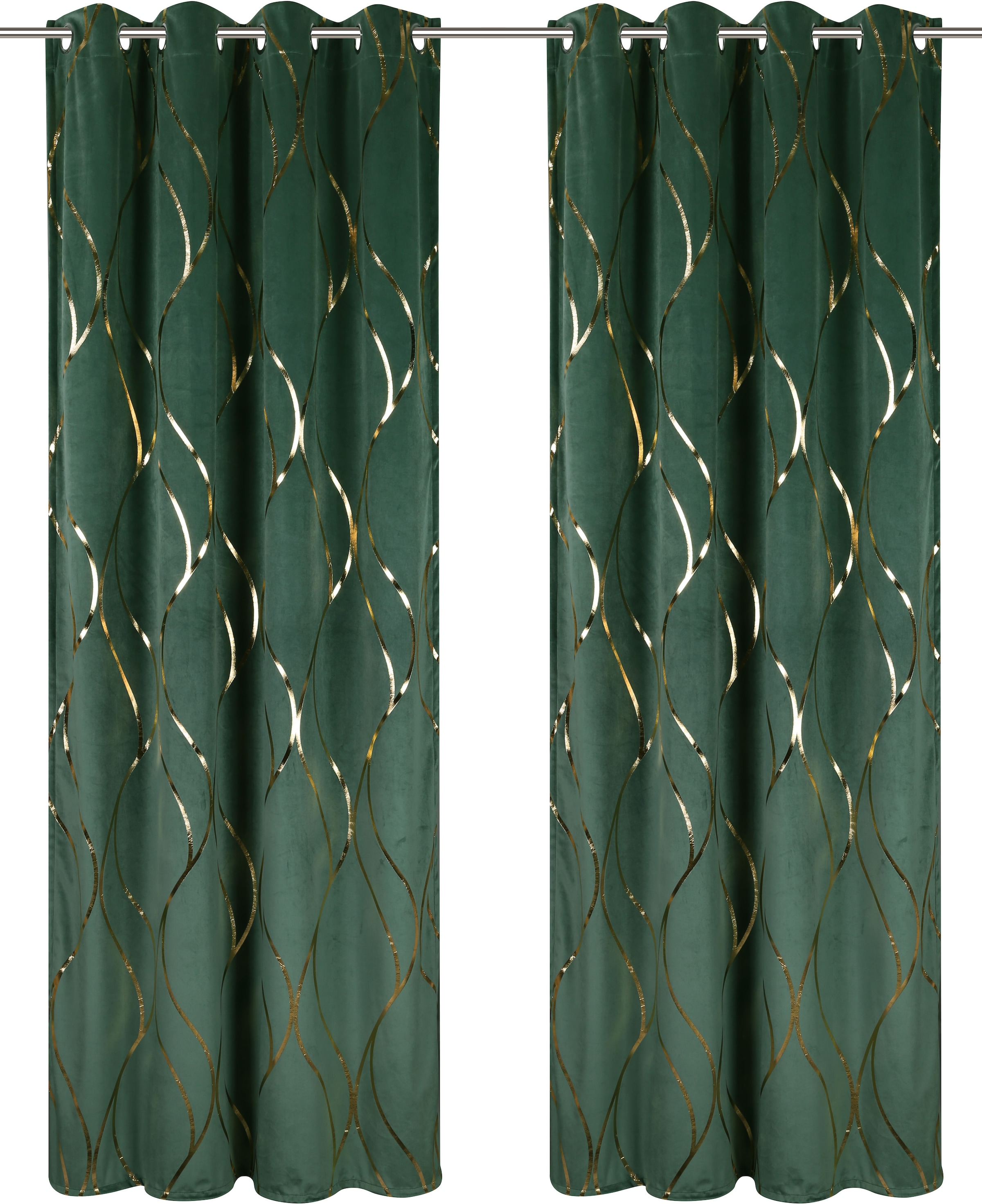❤ Leonique Vorhang »Mika«, (1 St.), blickdicht, bedruckt, verschiedene  Grössen, Samt ordern im Jelmoli-Online Shop