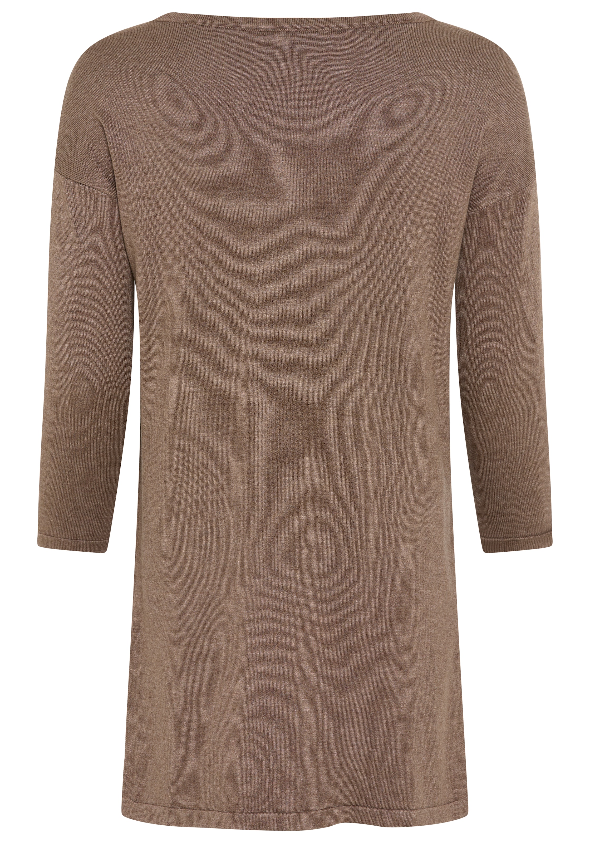Laura Scott Longpullover, mit U-Boot Ausschnitt und seitlichem Schlitz