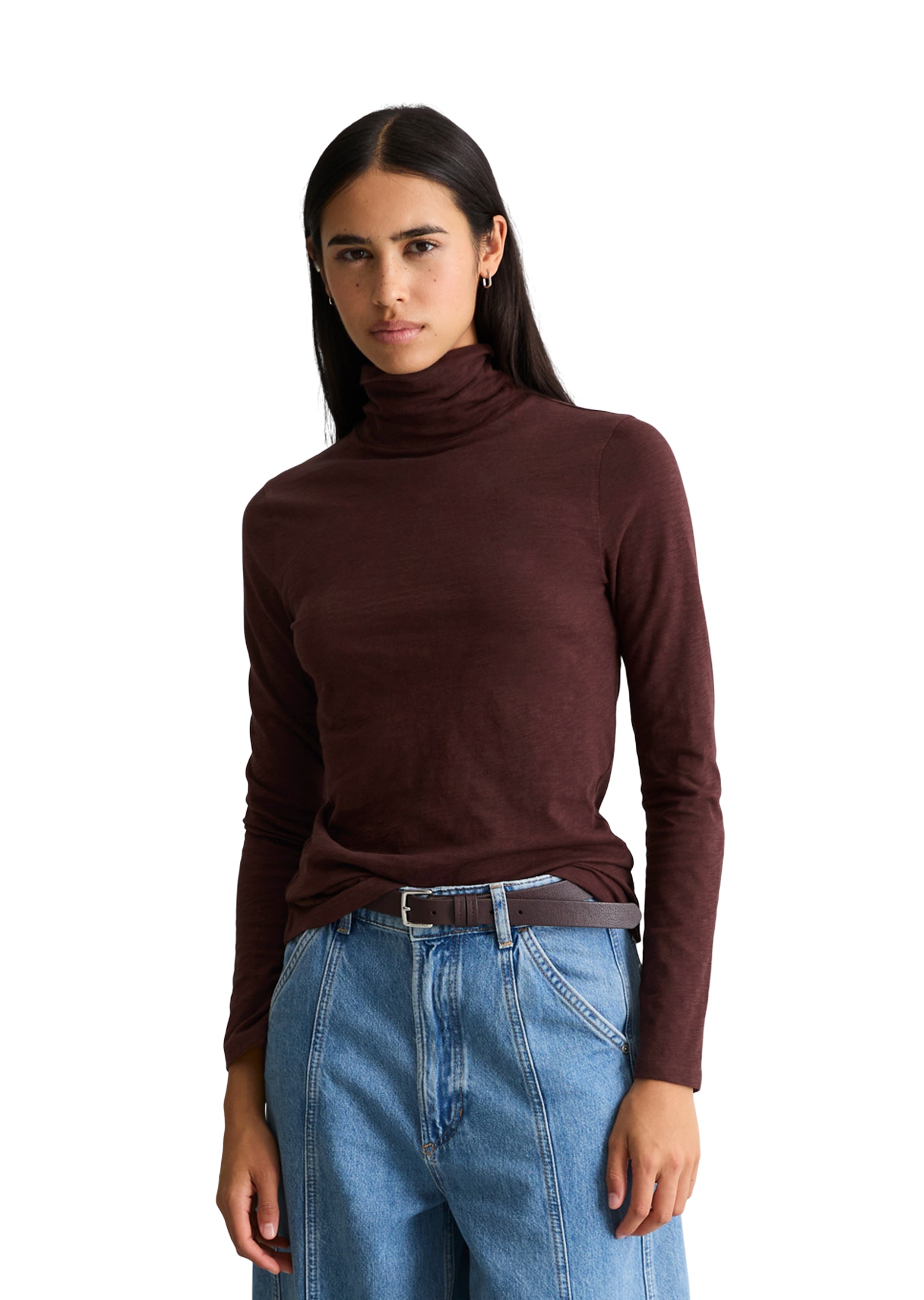 Marc OPolo DENIM Langarmshirt Rollkragen, Slim-Fit