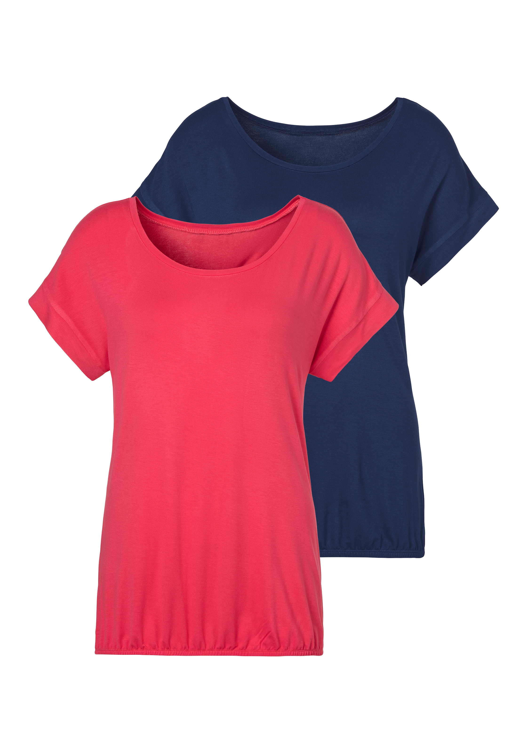 Vivance T-Shirt, (2er-Pack), mit elastischem Saumabschluss Schweiz shoppen bei Jelmoli-Versand online