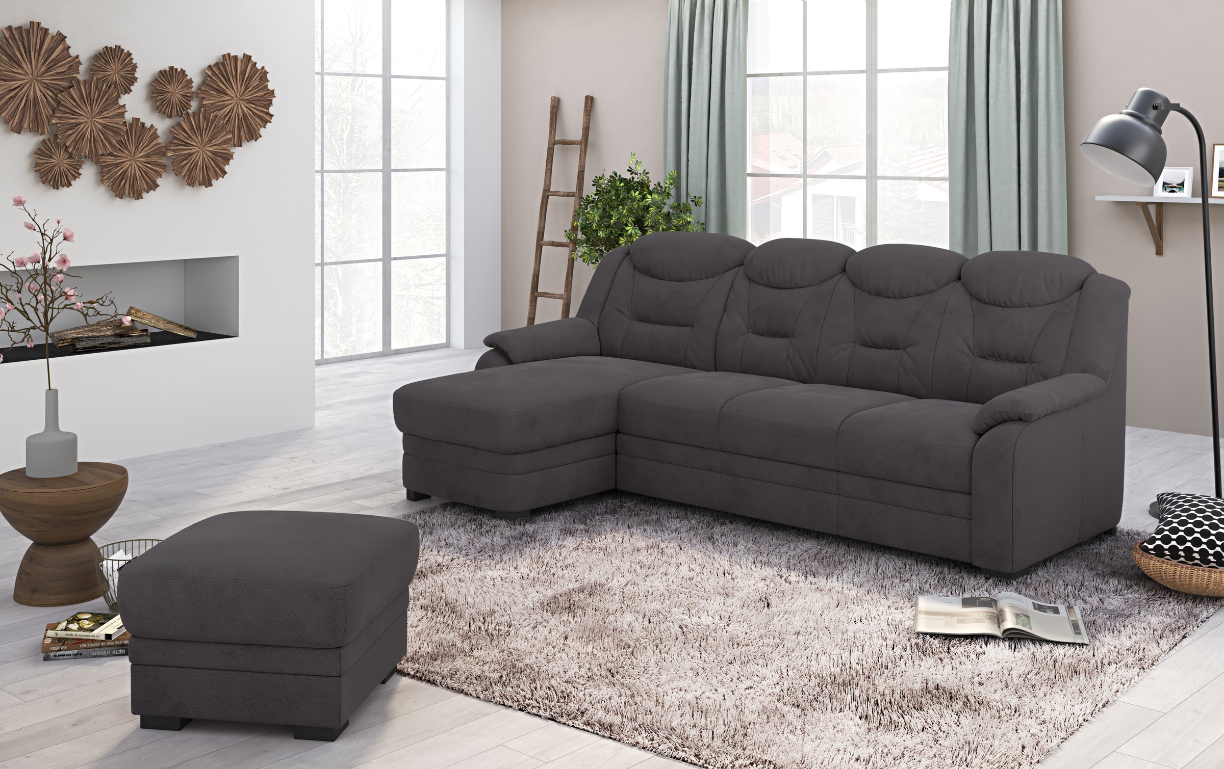 COTTA Ecksofa »Marcus L-Form«, wahlweise mit Bettfunktion