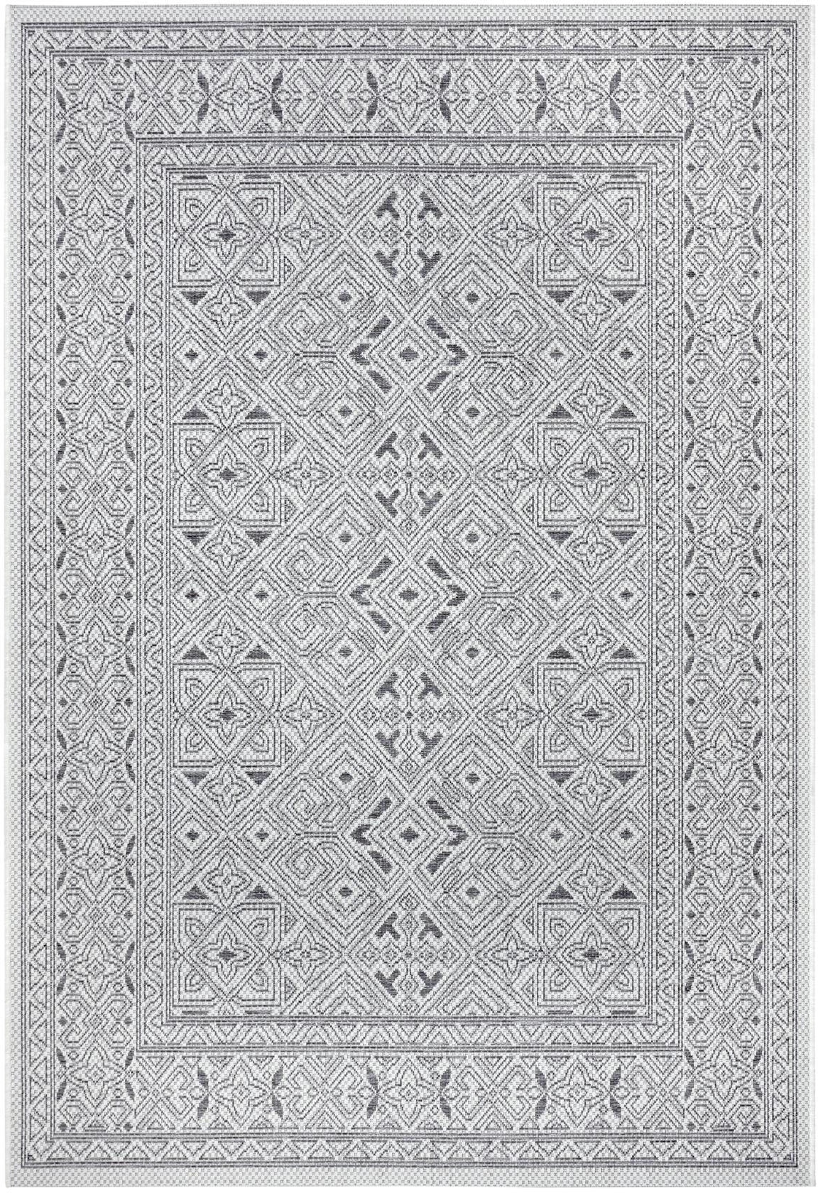 NORTHRUGS Teppich »Cuadrado«, rechteckig, Flachgewebe Grafisches Design, gekettelt, Robust, Pflegeleicht