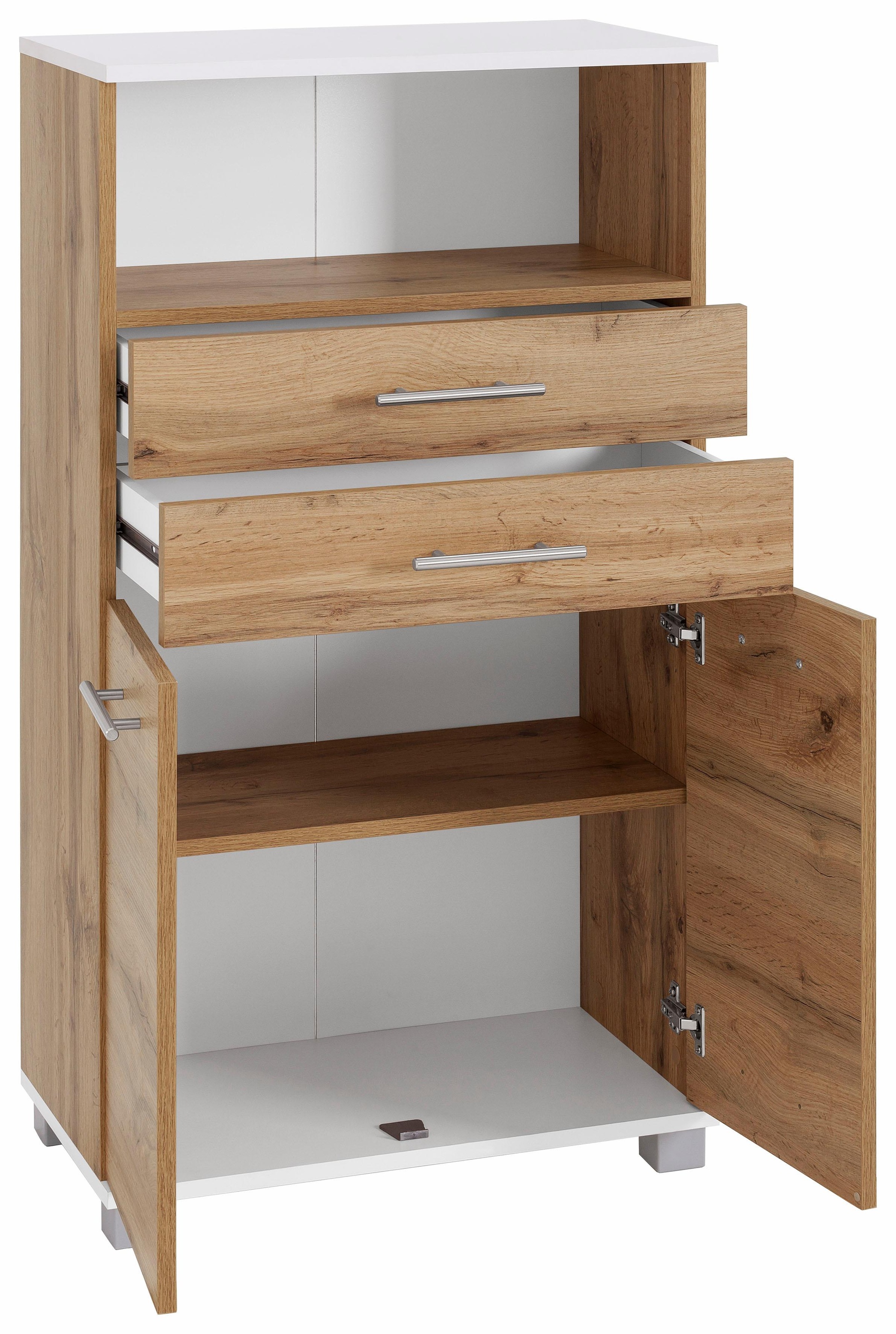 welltime Midischrank »Emmi, Breite 59 cm«, 2 Türen, Metallbeschläge