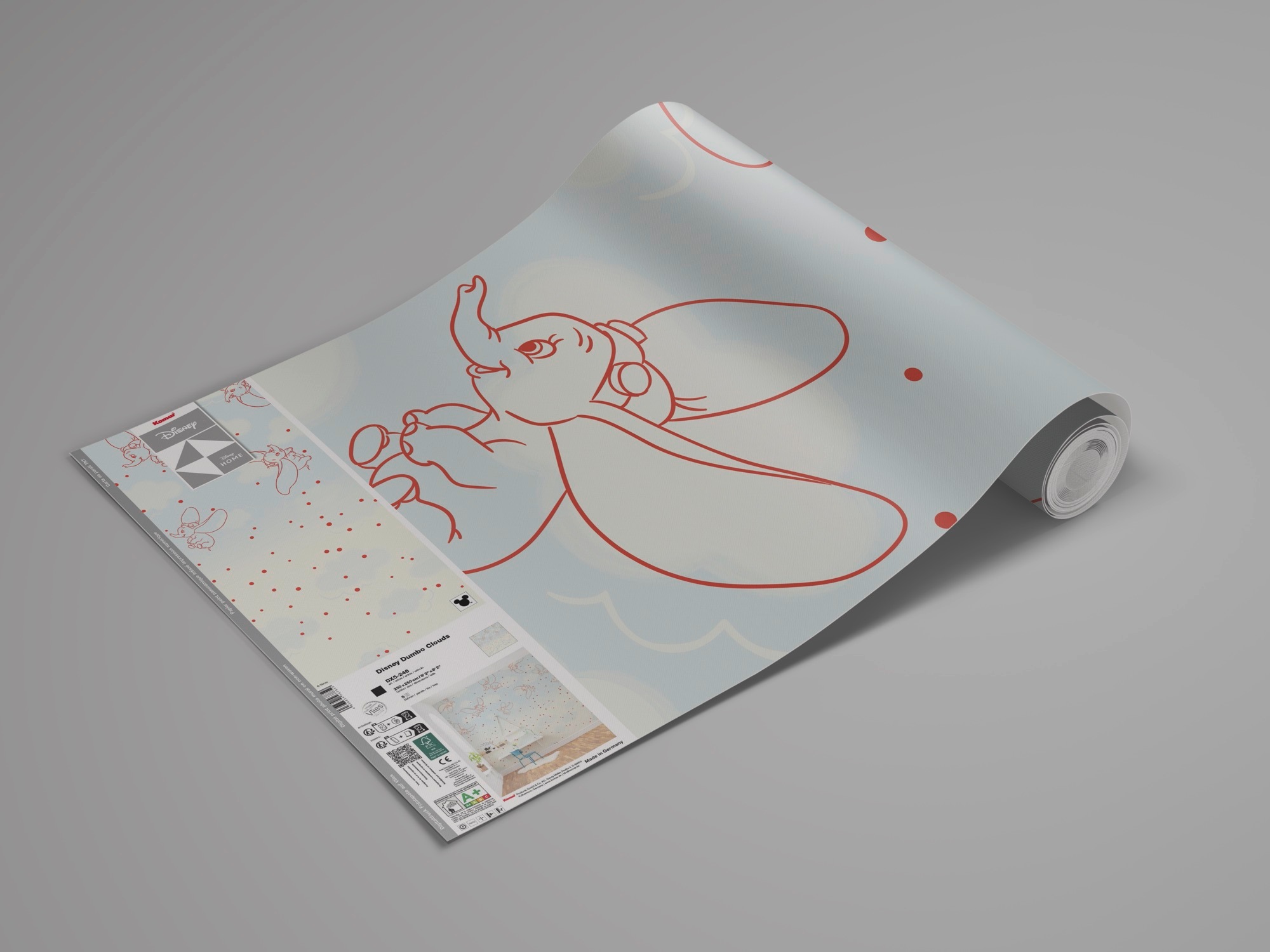Komar Kindertapete »Disney Dumbo Clouds«, bedruckt