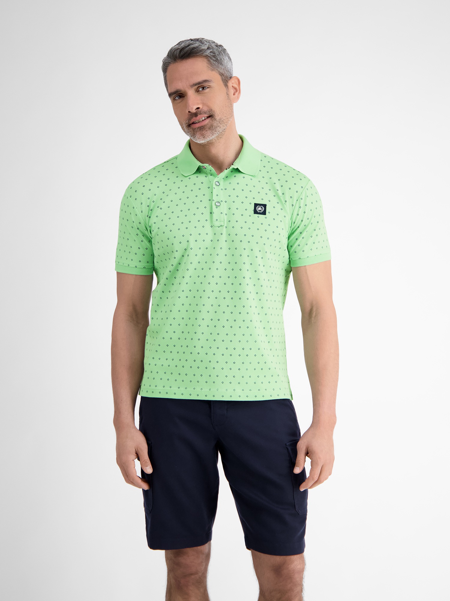 LERROS Poloshirt »LERROS Herren Poloshirt mit Minimalprint«