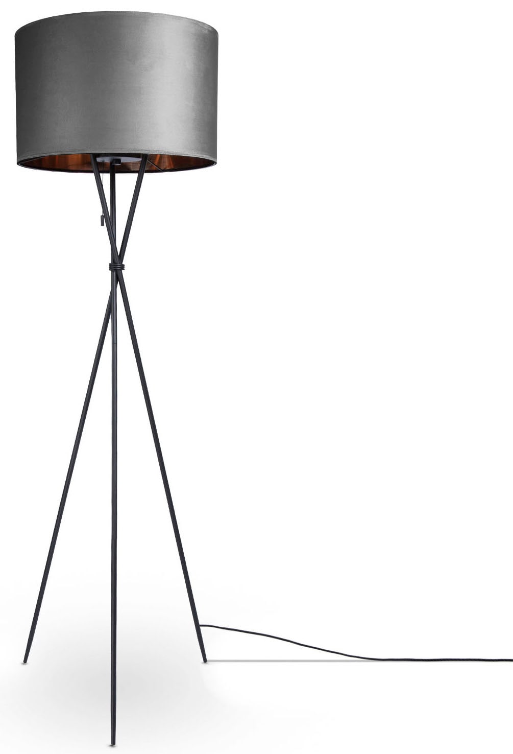 Paco Home Velour Standleuchte Stehlampe Filigran Höhe Dreibein E27 Color«, | »Kate Jelmoli-Versand online Wohnzimmer uni 177,5cm bestellen