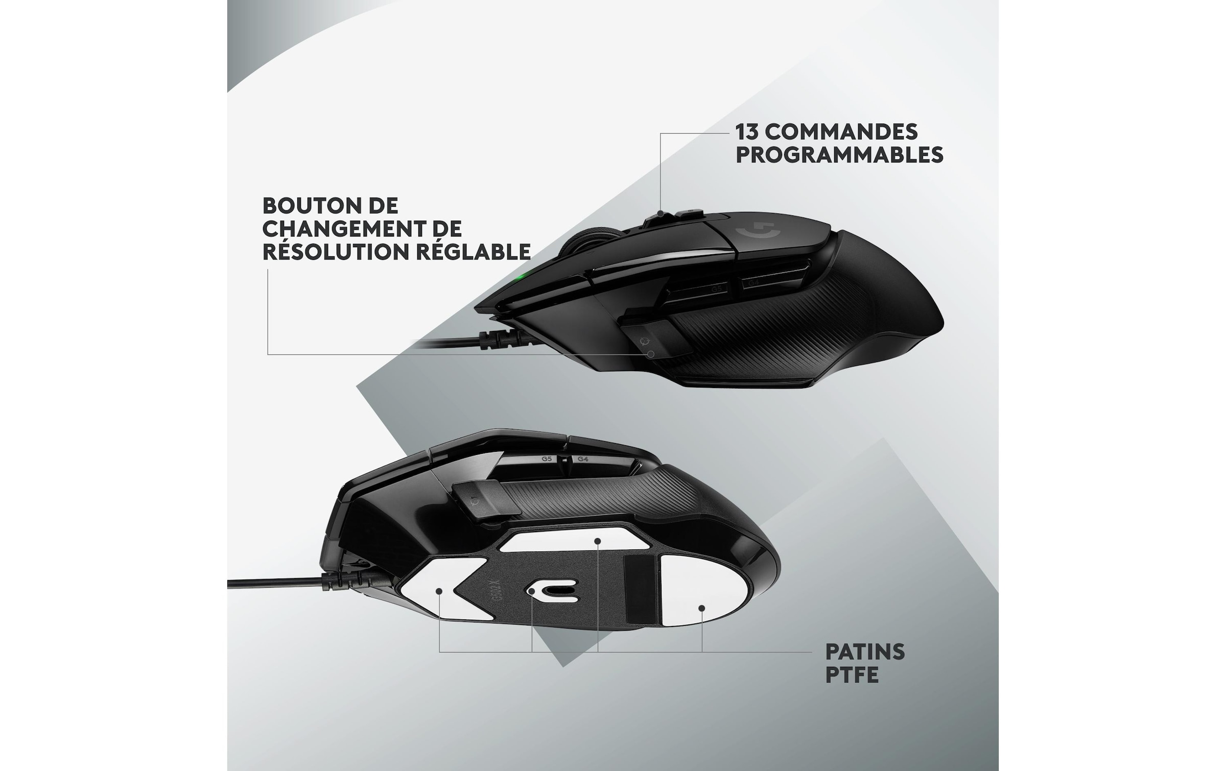 Logitech Gaming-Maus »G502 X Schwarz«, kabelgebunden