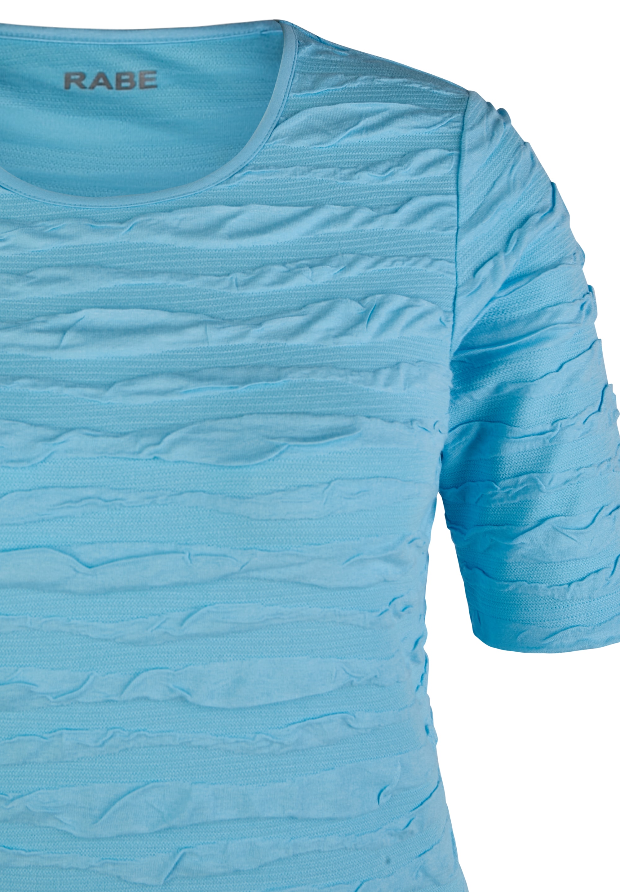 Rabe Rundhalsshirt, im Crincle-Look