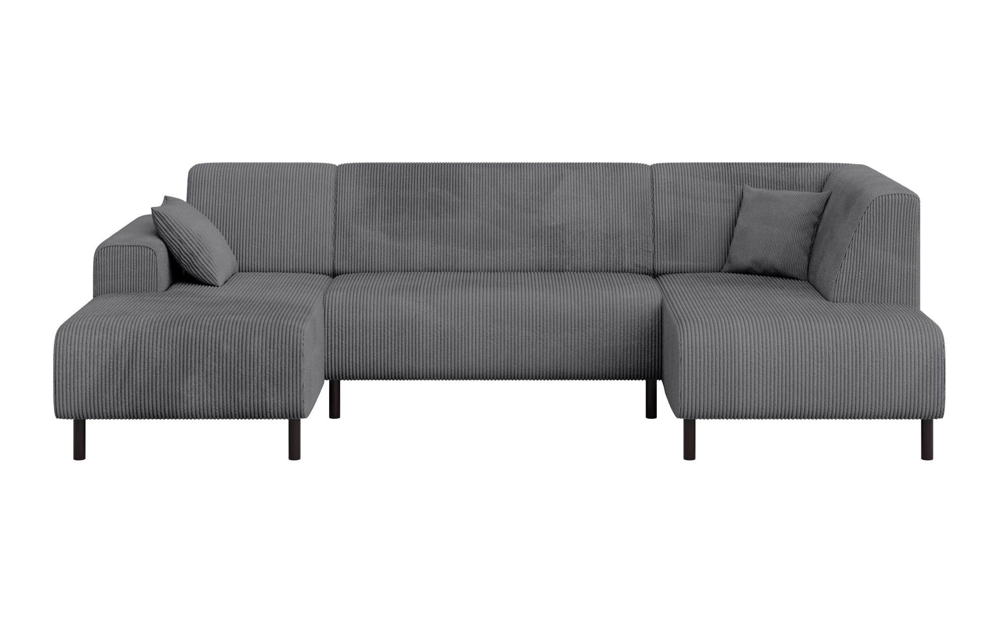 Home affaire Wohnlandschaft »ARROS U-Form mit Wellenunterfederung, Masse B/T/H: 300/163/81 cm«, incl. Zierkissen, mit Recamiere links/rechts bestellbar, auch in Cord