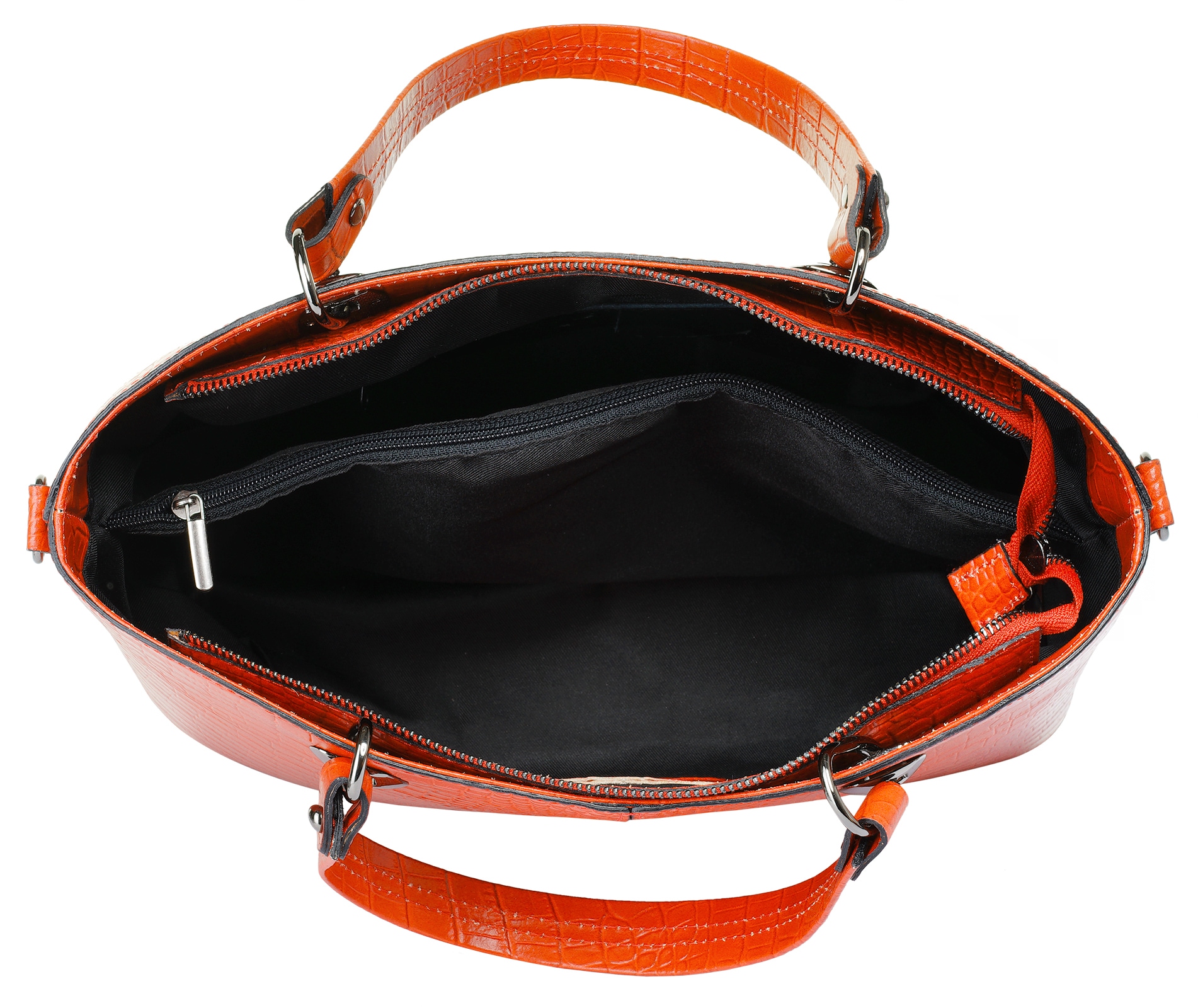 Cluty Henkeltasche, echt Leder, Made in Italy