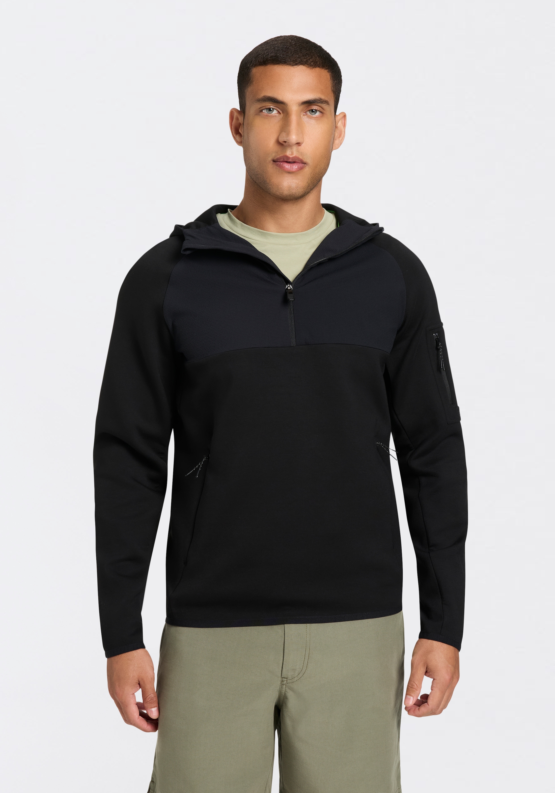 BOSS GREEN Kapuzensweatshirt »QZ Urban Tech« mit Reissverschlusstaschen