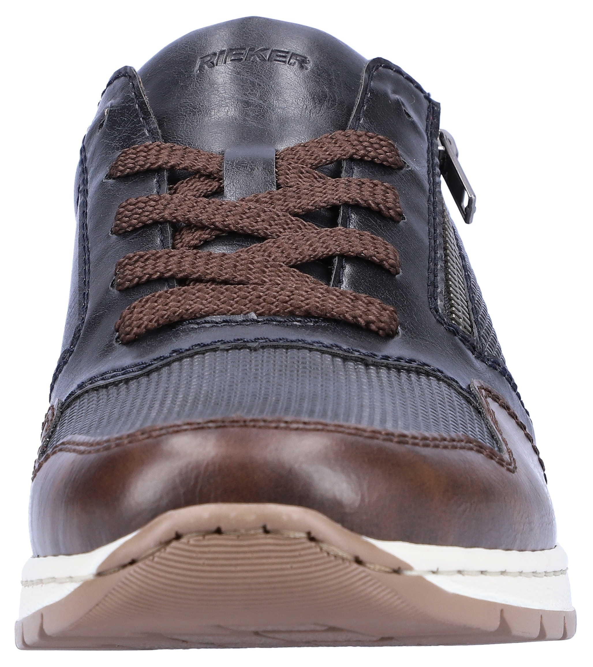 Rieker Sneaker, mit seitlichem Reissverschluss, Freizeitschuh, Halbschuh, Schnürschuh
