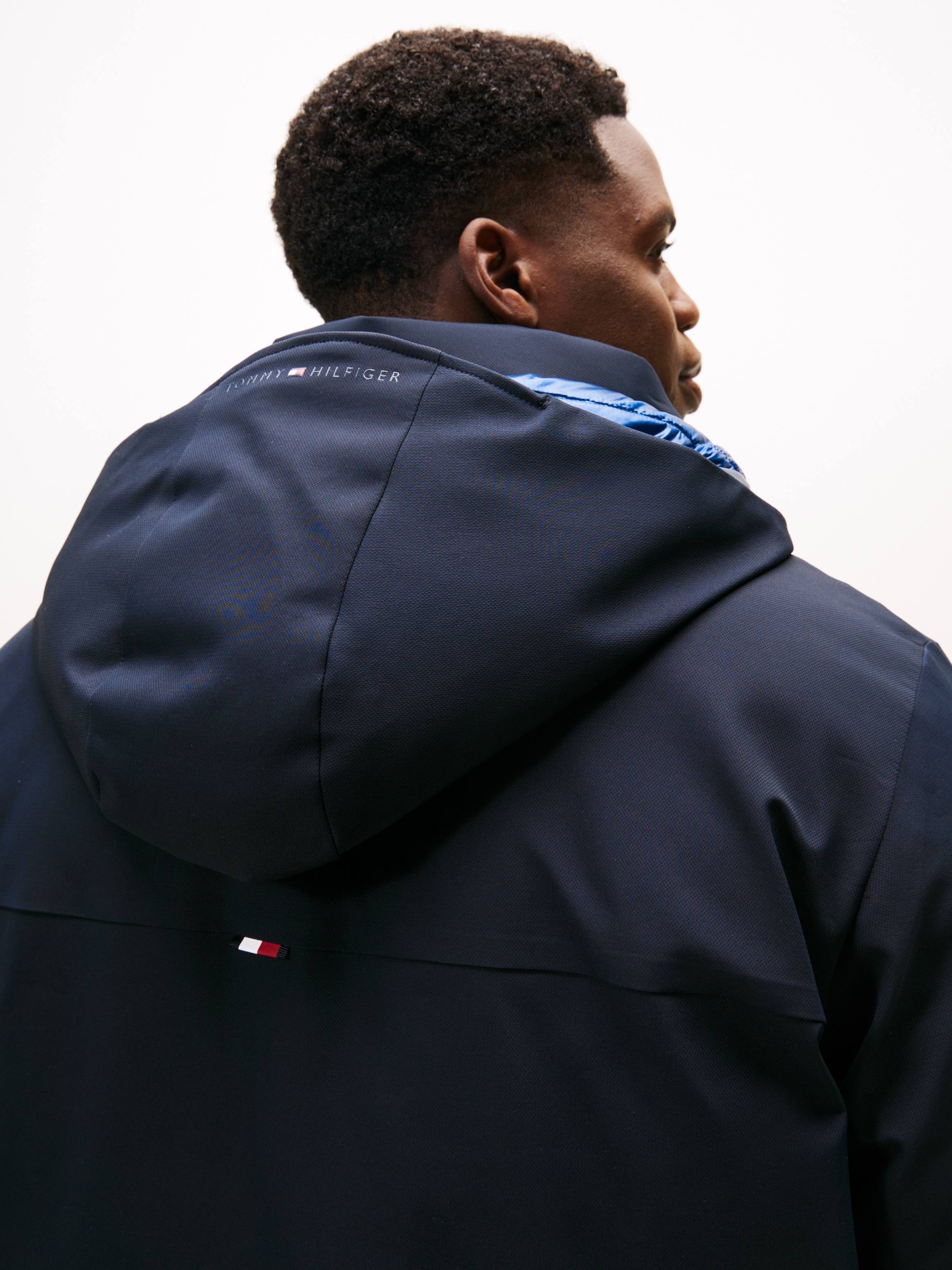Tommy Hilfiger Big & Tall Funktionsmantel »HOODED PARKA«, Grosse Grössen Tech Winterparka Jacke Wasserabweisend abnehmbare Kapuze
