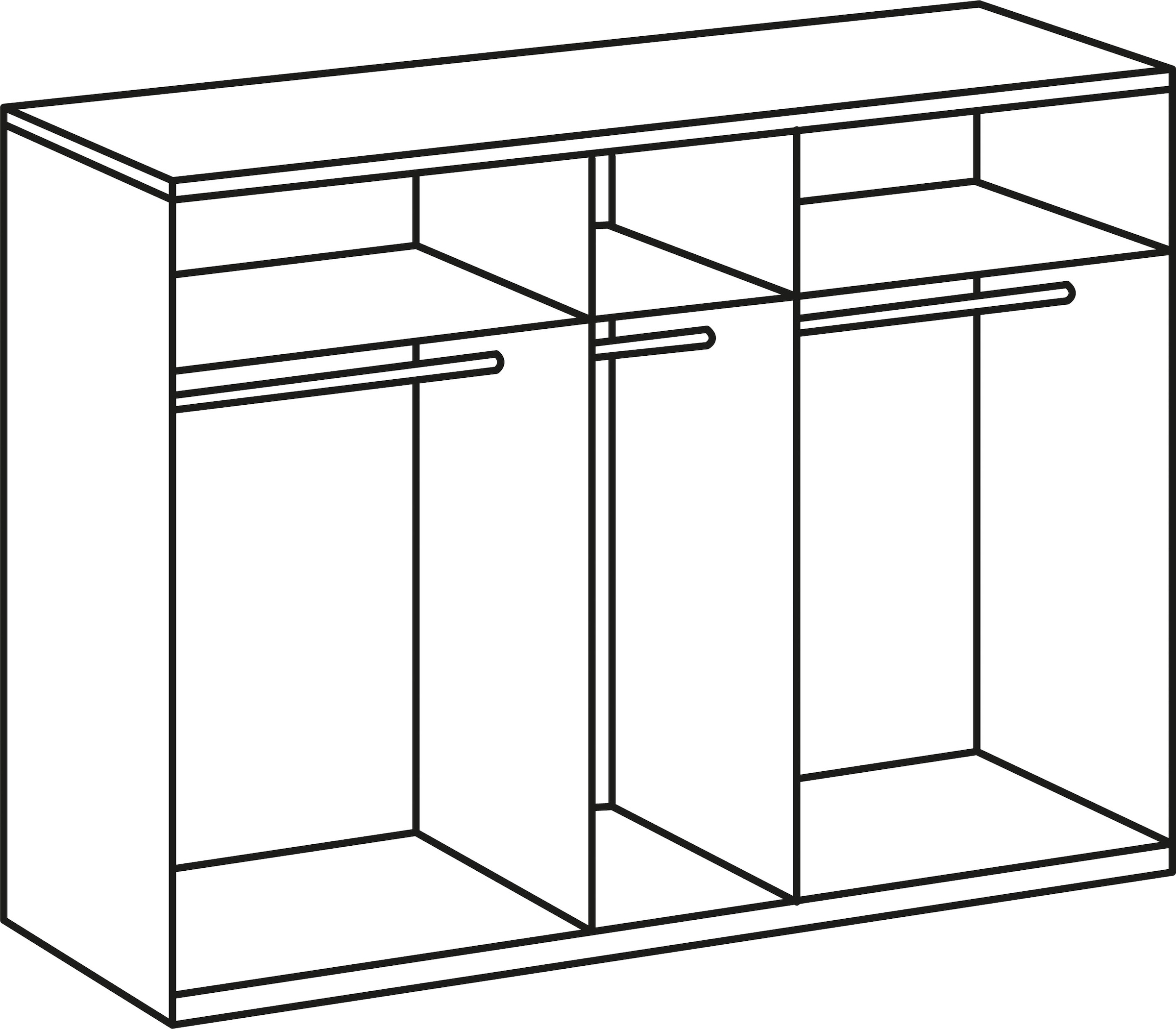 Wimex Kleiderschrank »Level by fresh to go«, Türen vollflächig mit farbigem Glas