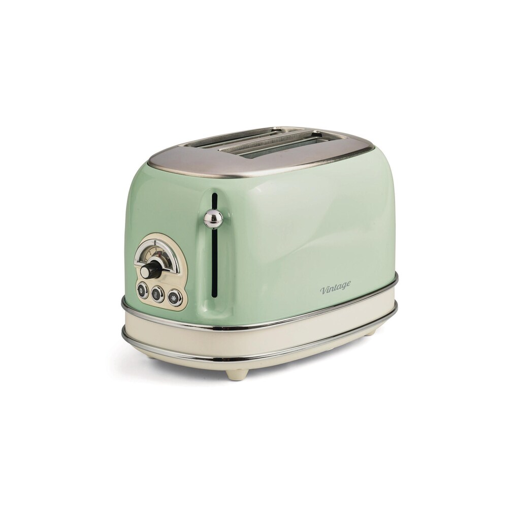 Ariete Toaster »Vintage 2 Schlitze, Grün«, für 2 Scheiben, 810 W