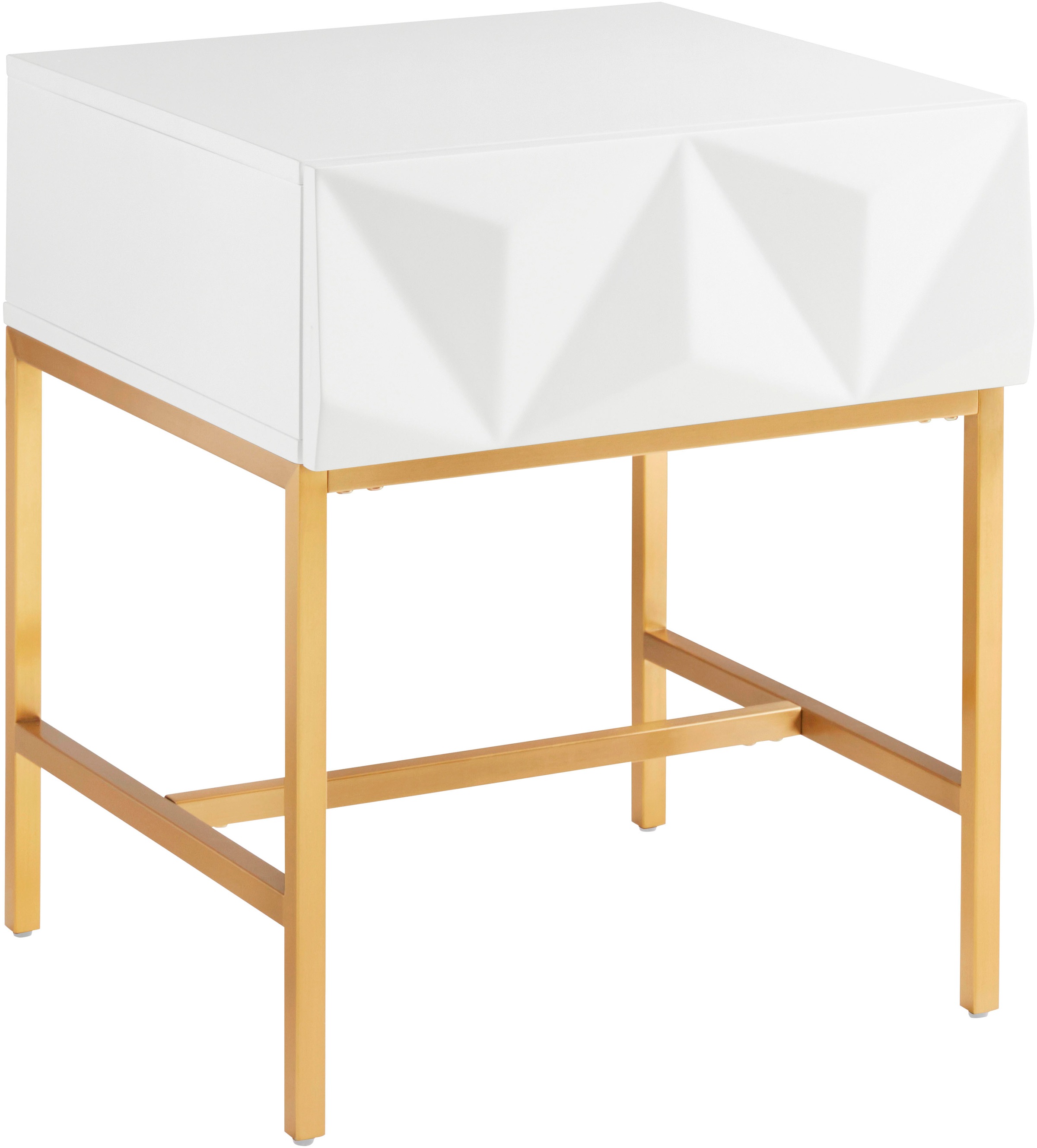 Leonique Beistelltisch »Minfi, TOPSELLER!«, Schublade mit 3D-Front, auch als Nachttisch geeignet, Breite 50 cm