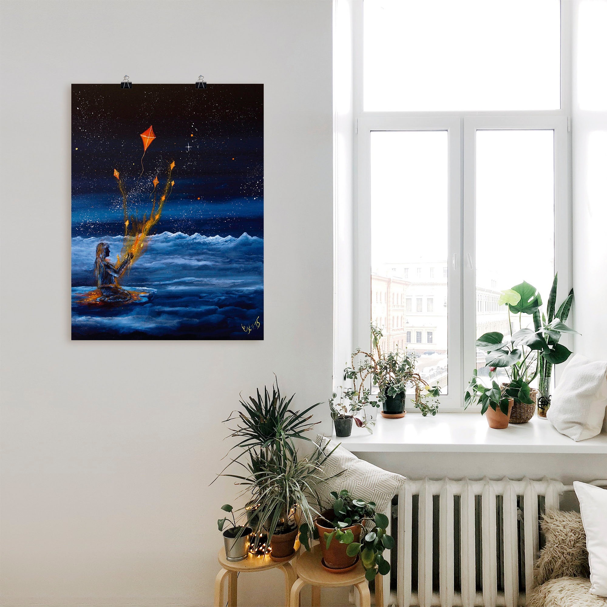 Artland Wandbild »Himmlische Drachen«, Dark Fantasy, (1 St.), als Poster, Wandaufkleber in verschied. Grössen