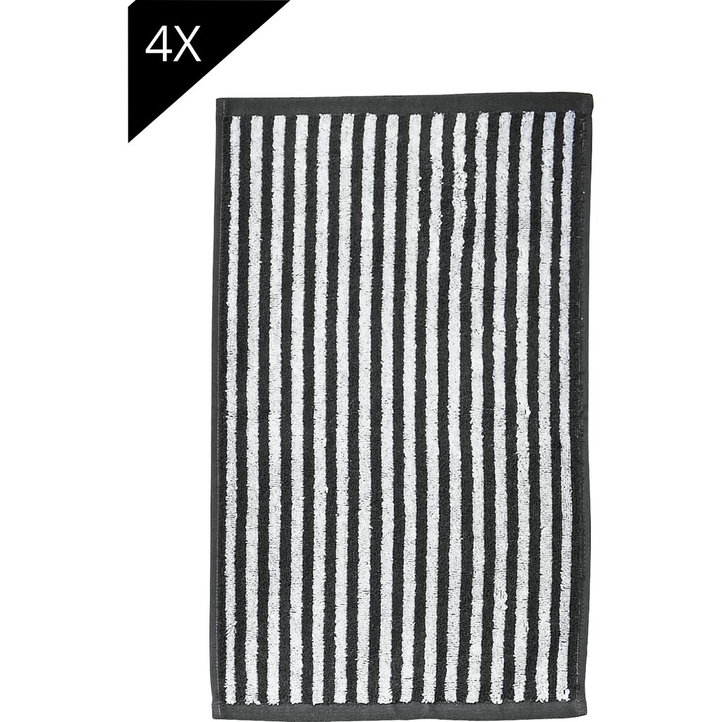 done.® Handtuch Set »Daily Shapes Stripes«, (Set, 4 St., 4 Gästetücher (30x50 cm)