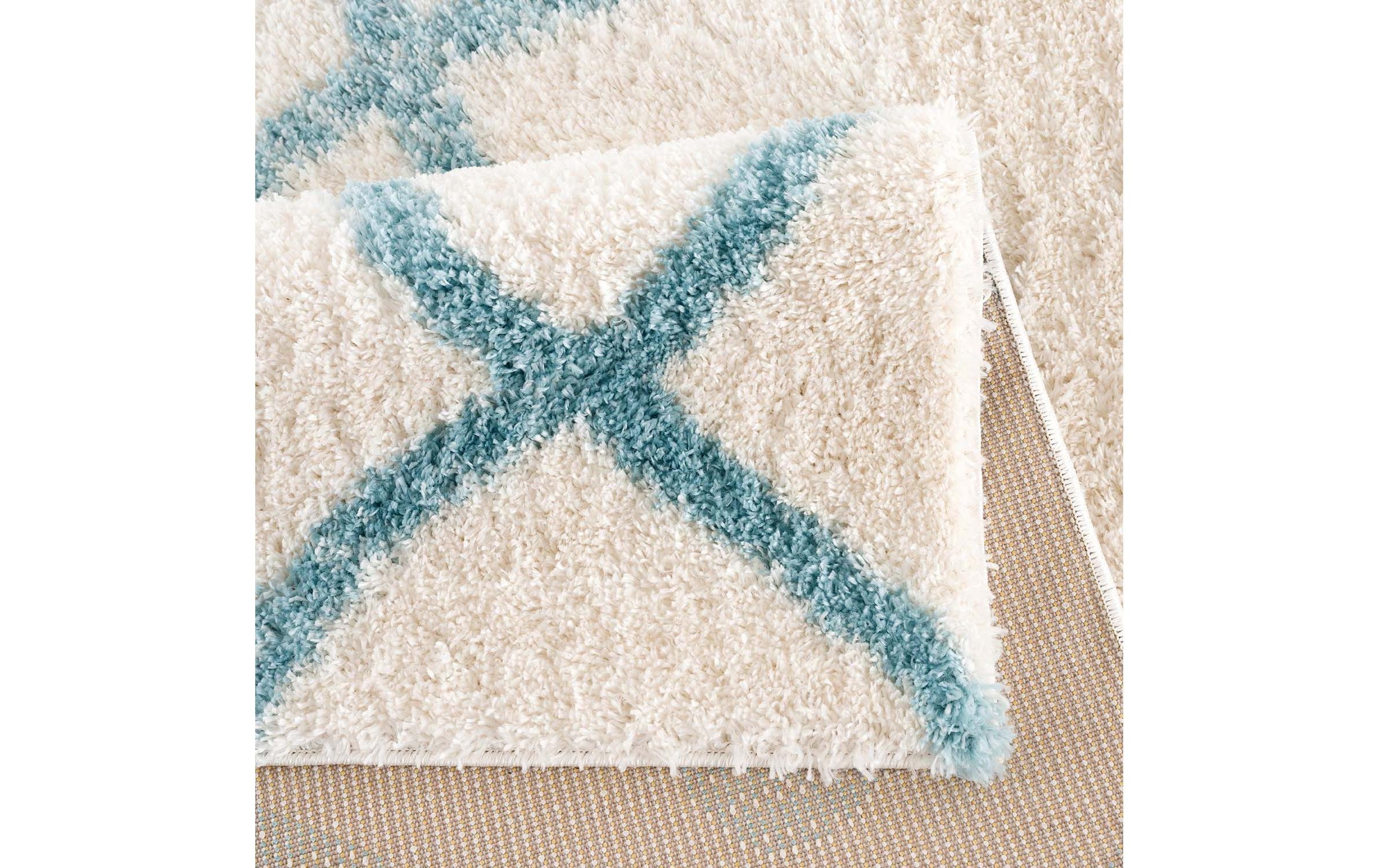 Teppich »Pulpy blue/white«, quadratisch