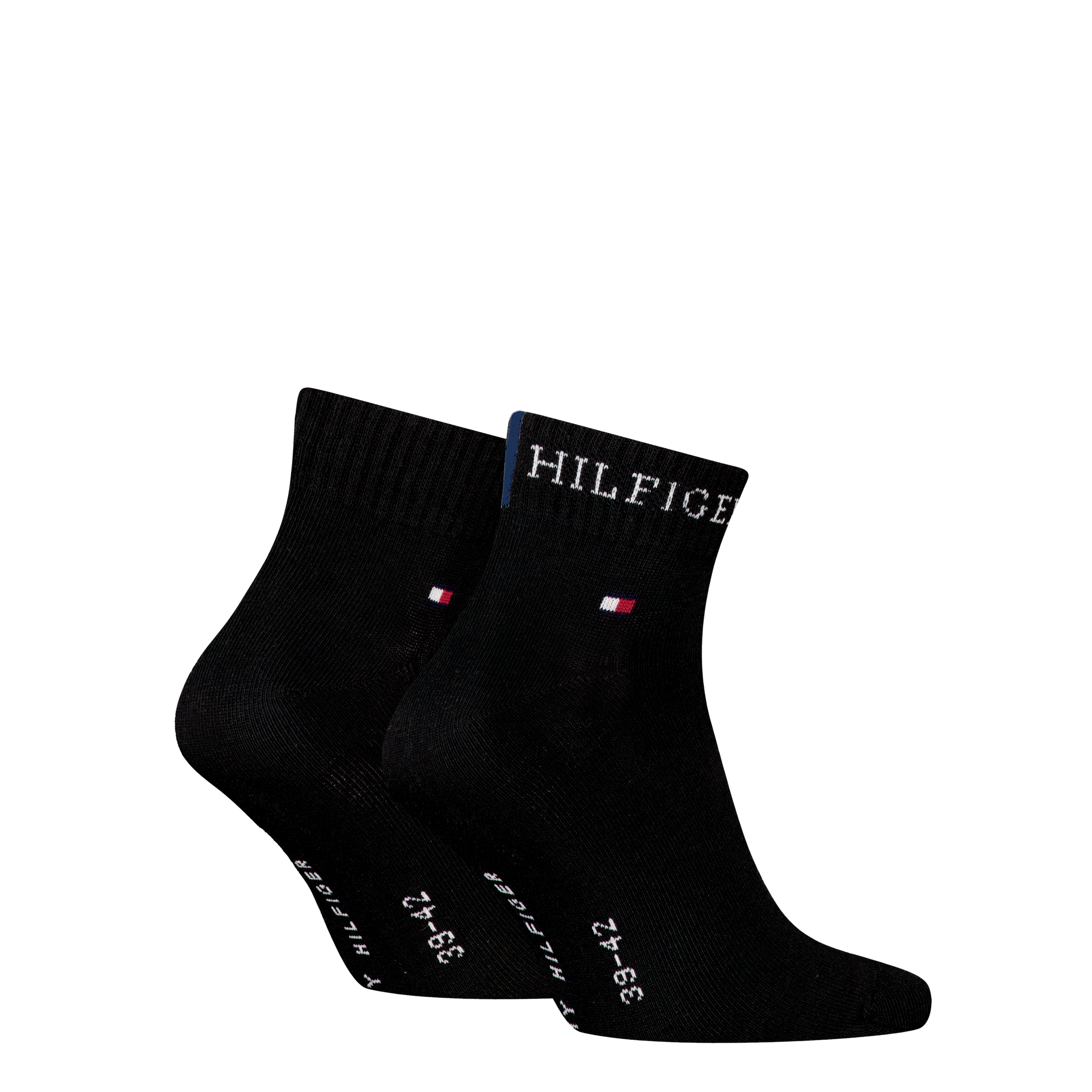 Tommy Hilfiger Kurzsocken »TH MEN QUARTER 2P HILFIGER TAB«, (2 Paar), Logo-Flag und Schriftzug