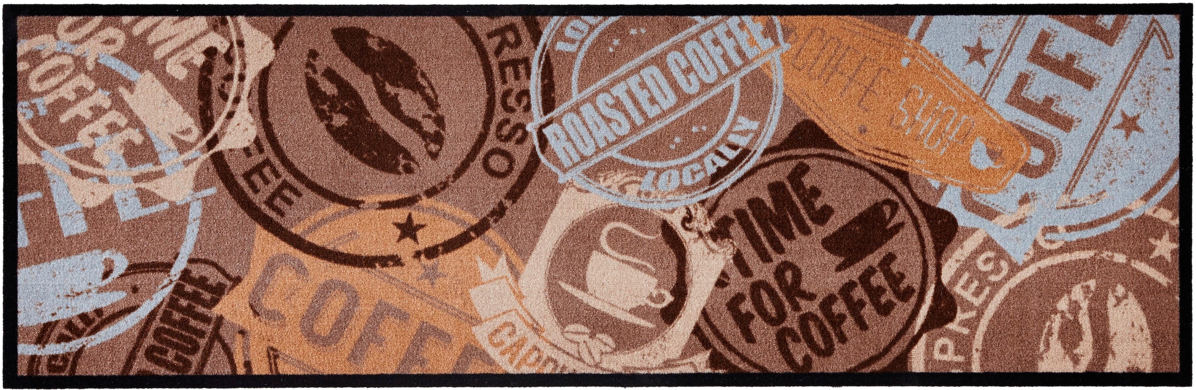 HANSE Home Küchenläufer »Coffee Stamp«, rechteckig, Kurzflor, rutschhemmend, Waschbar, Kaffee, Strapazierfähig, Küche