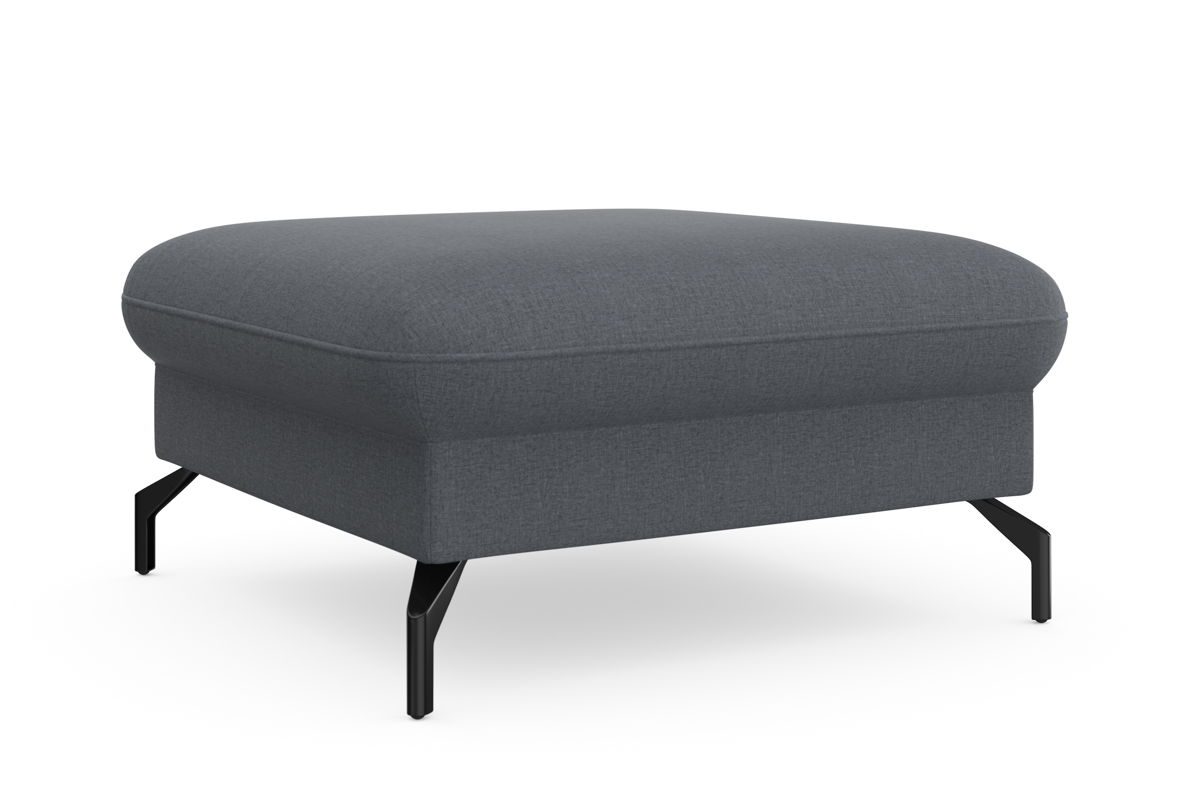sit&more Hocker »Fashion«, inklusive Federkern, mit hochwertigen, schwarzen Metallfüssen