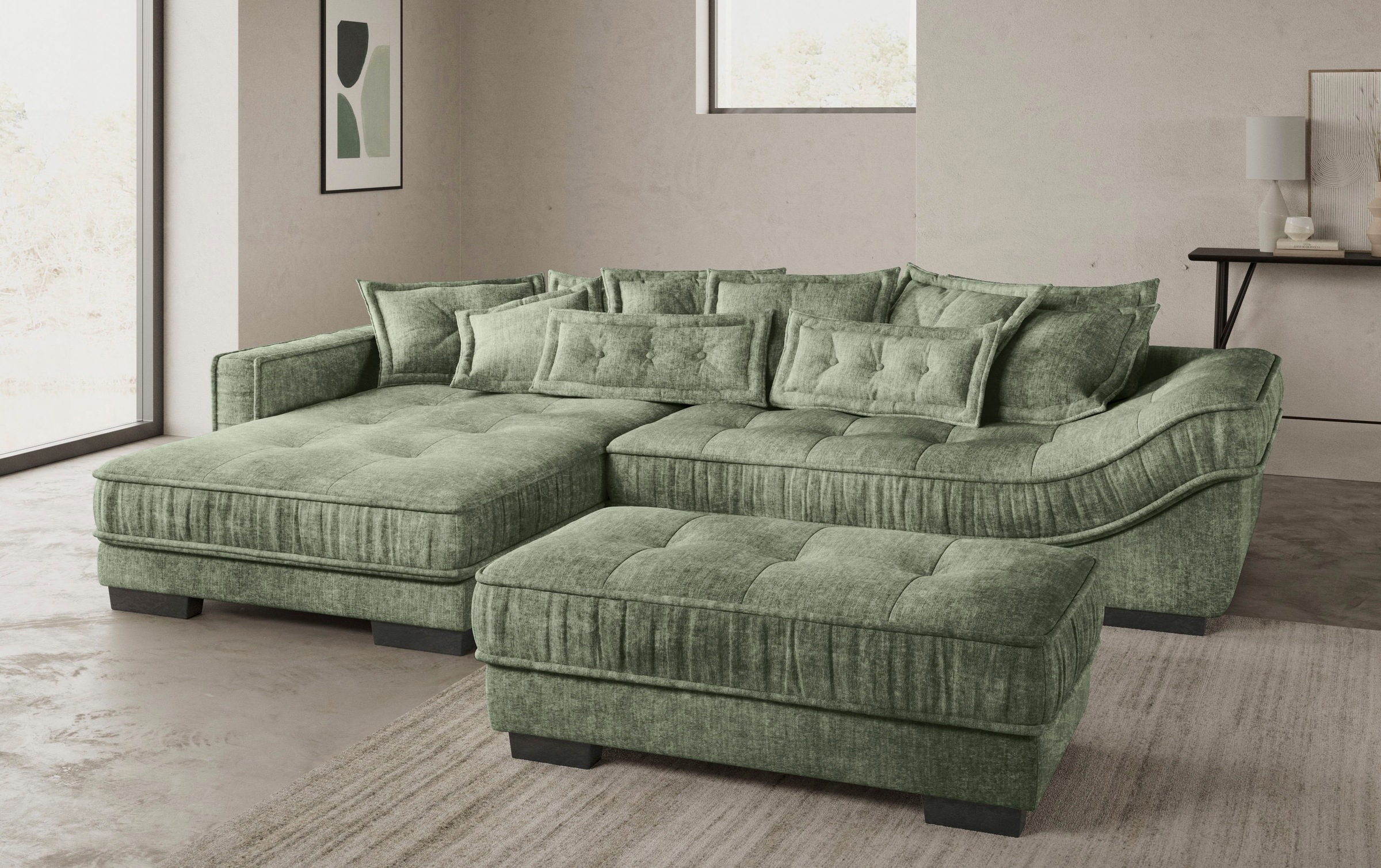 Mr. Couch Ecksofa »Diwan II, L-Form«, Wahlweise mit Kaltschaumpolsterung bis 140 kg belastbar