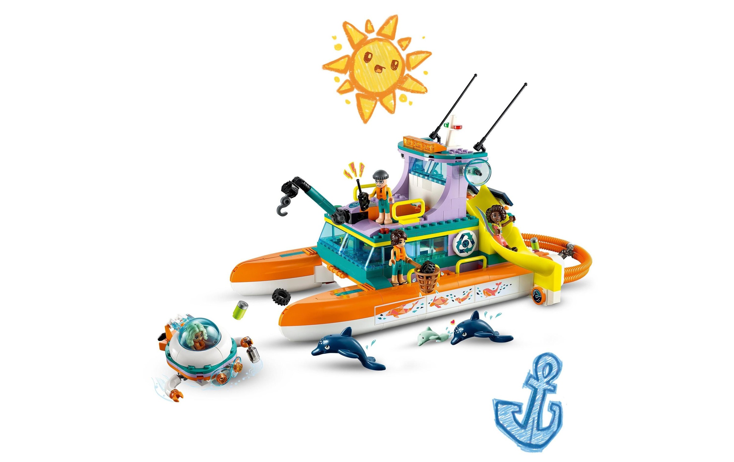 LEGO® Spielbausteine »Friends Seerettungsboot 41734«, (717 St.)