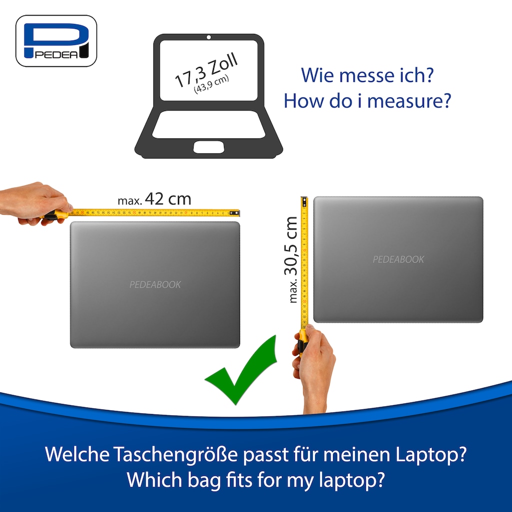 PEDEA Laptoptasche »Notebooktasche Fashion bis 43,9 cm (bis 17,3)«