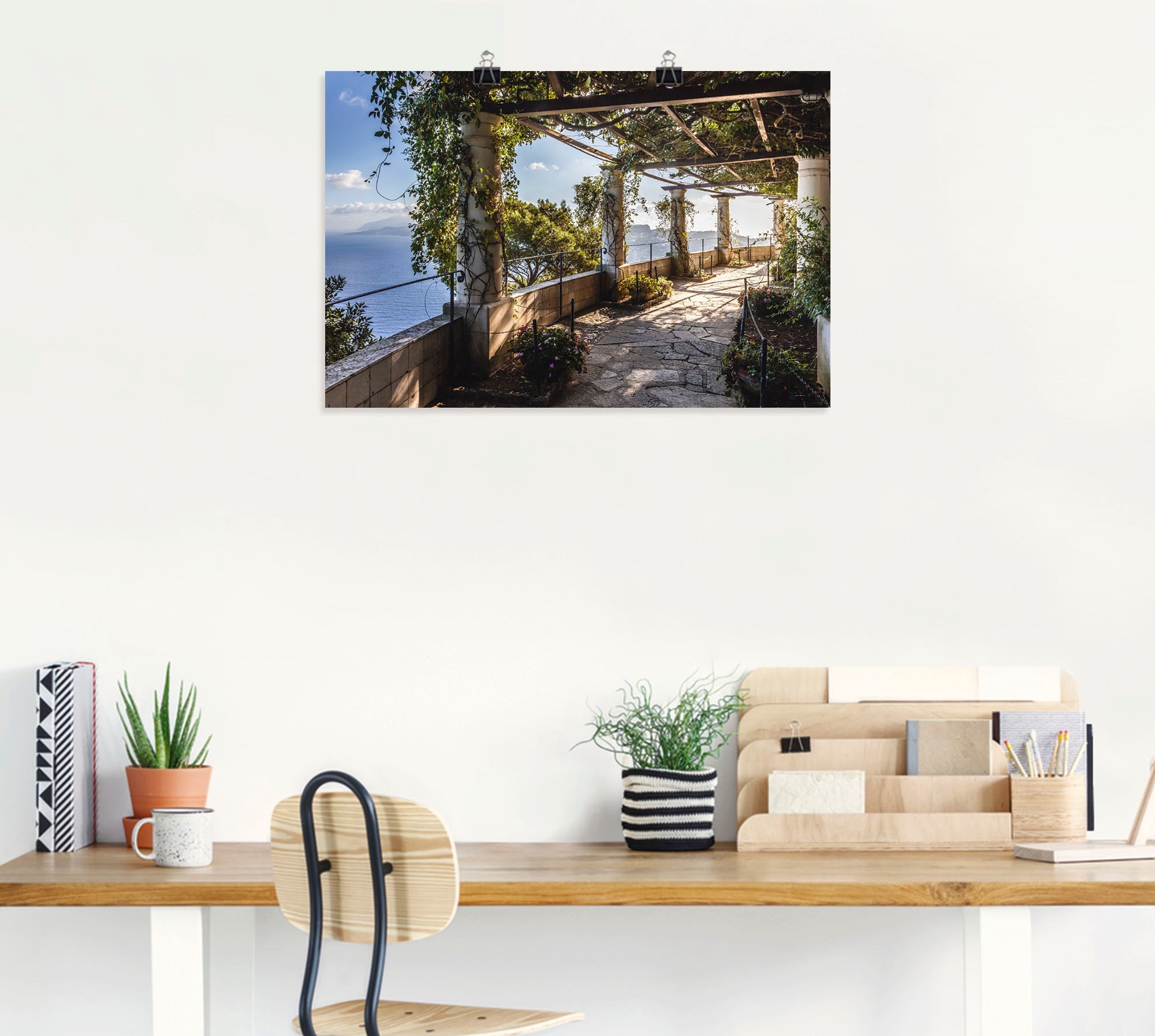 Artland Wandbild »Garten der Villa San Michele auf Capri«, Gebäude, (1 St.), als Alubild, Outdoorbild, Leinwandbild, Poster, Wandaufkleber