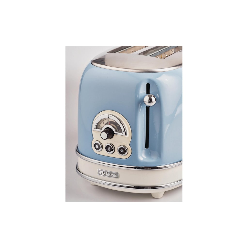 Ariete Toaster »Vintage 2 Schlitze, Blau«, für 2 Scheiben, 810 W