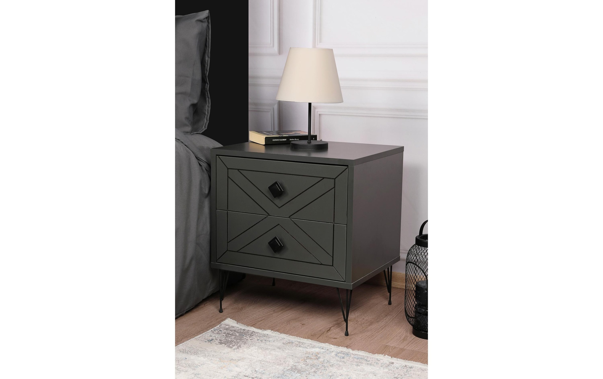 WOODY FASHION Nachttisch »Luna 50 x 55 cm«