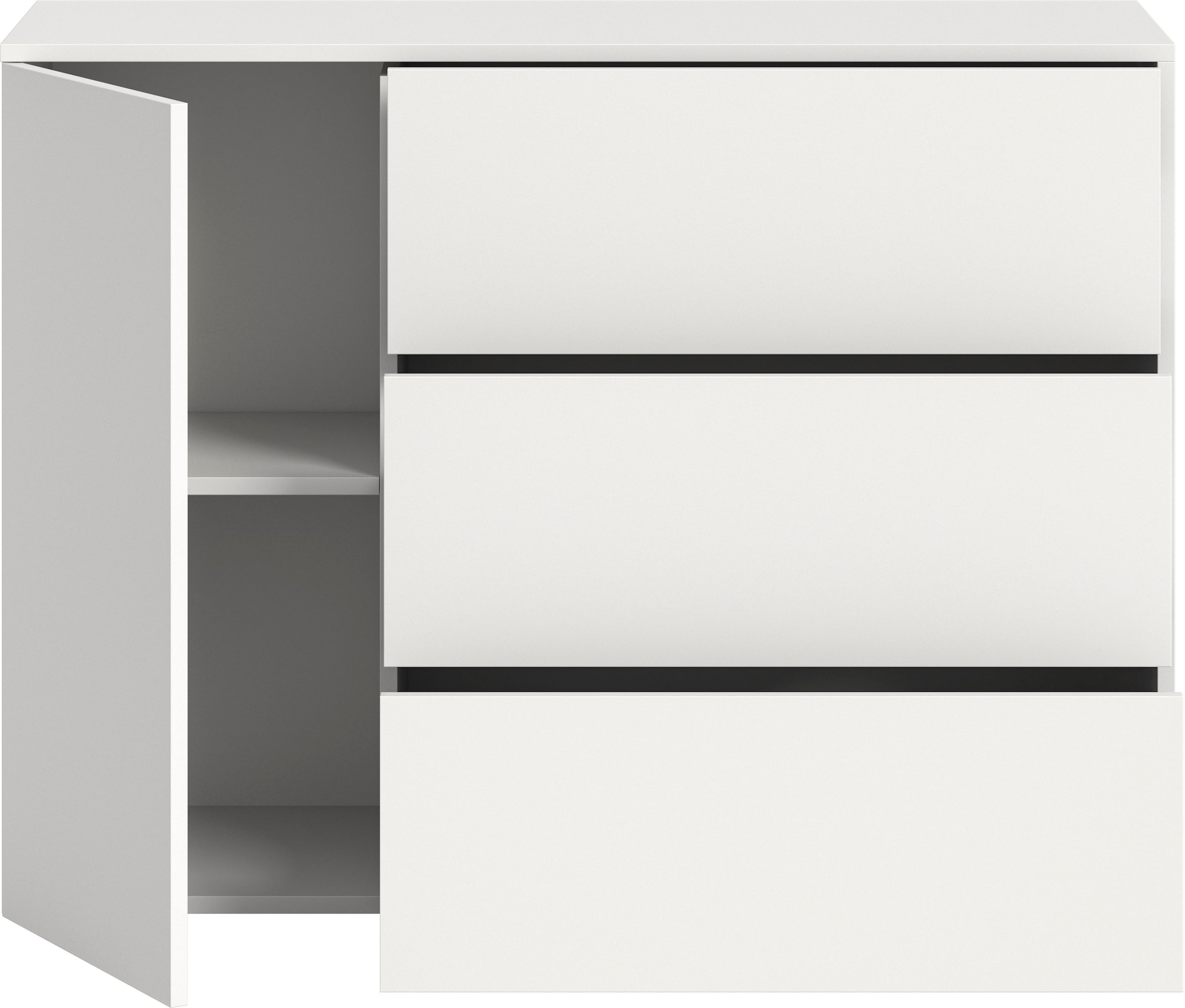 INOSIGN Sideboard »Zolder, Breite 105 cm, push-to-open, 1 Tür, 3 Schubkästen«, Anrichte, Kommode, Schrank