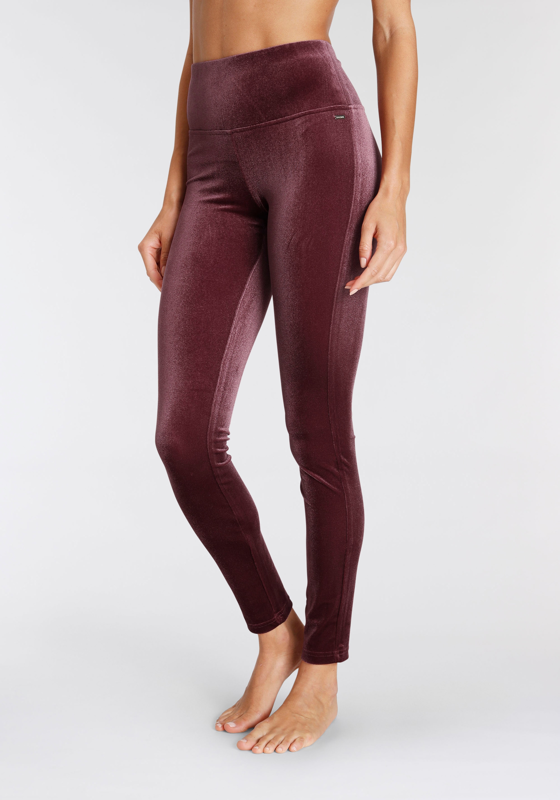 LASCANA Leggings, in weicher, elastischer Samtoptik