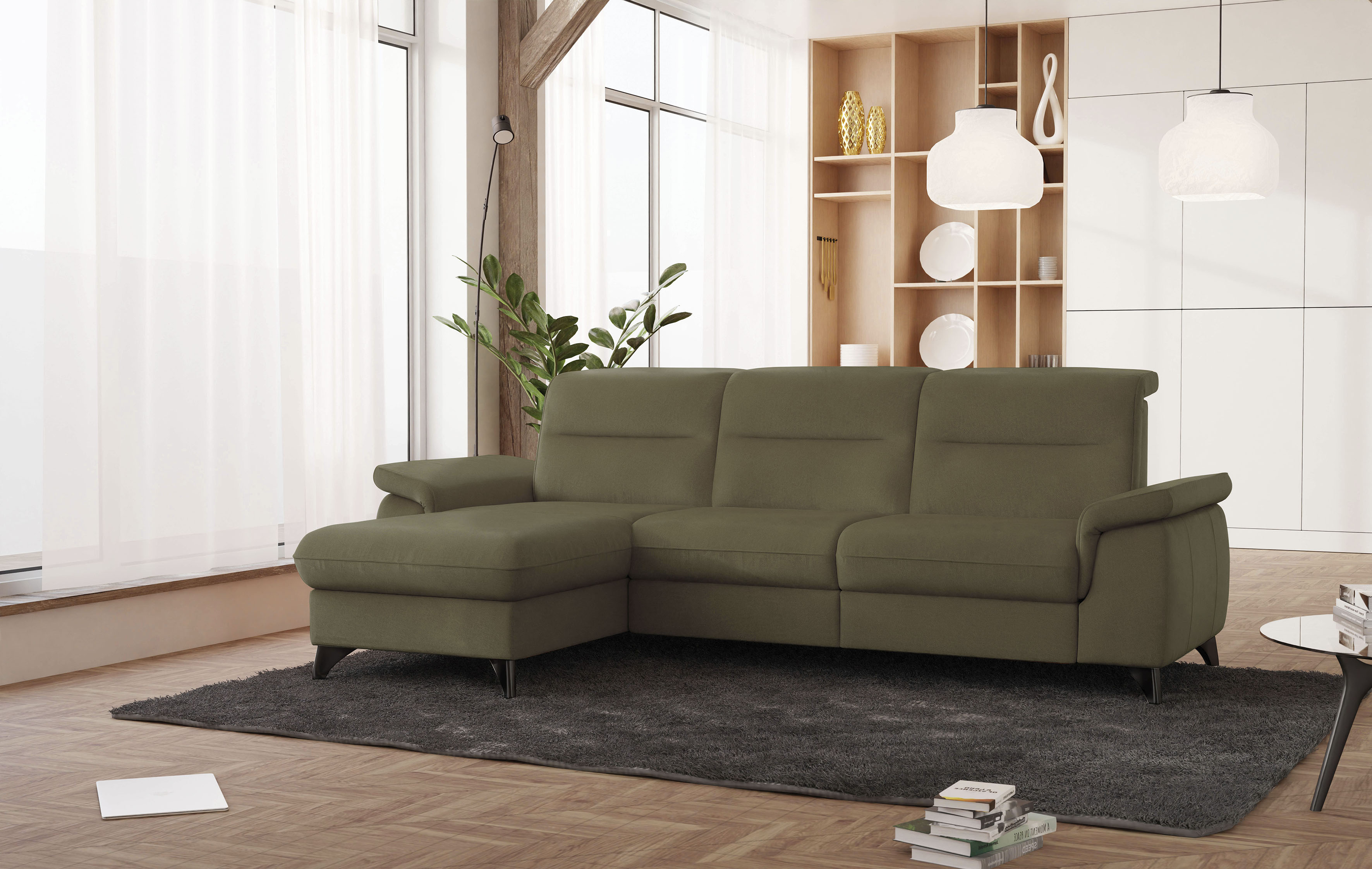 sit&more Ecksofa "Astoria L-Form" wahlweise mit motorischer Relaxfunktion