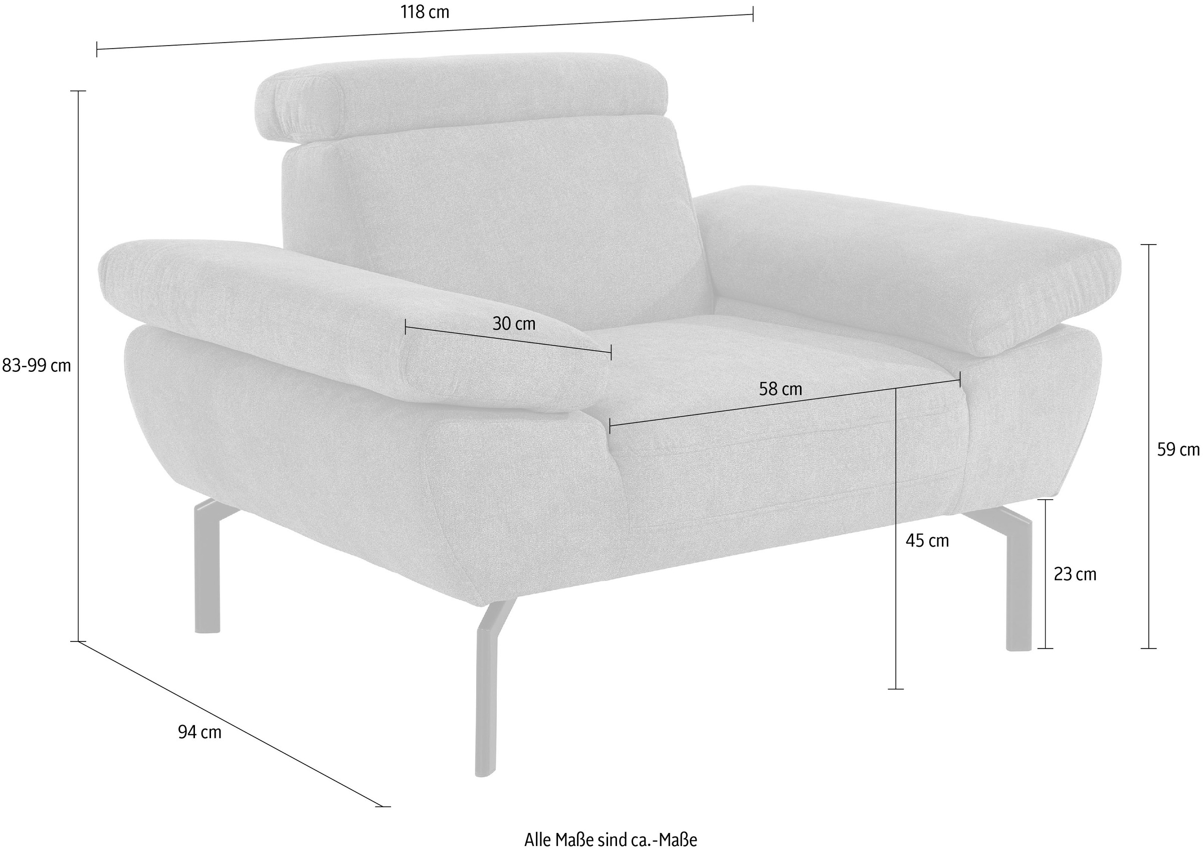 Luxus-Microfaser Sessel Jelmoli-Online Lederoptik Shop Places mit in of ❤ wahlweise Rückenverstellung, im »Trapino bestellen Luxus«, Style