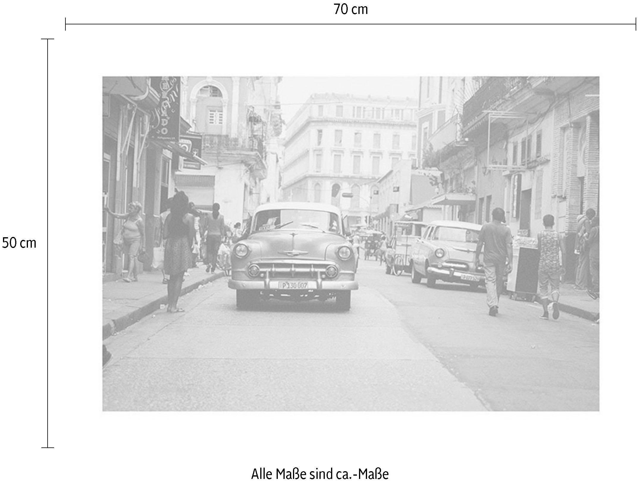 Komar Bild »Cuba Rush«, Städte, (1 St.), Wandbild zur Dekoration - ohne Rahmen