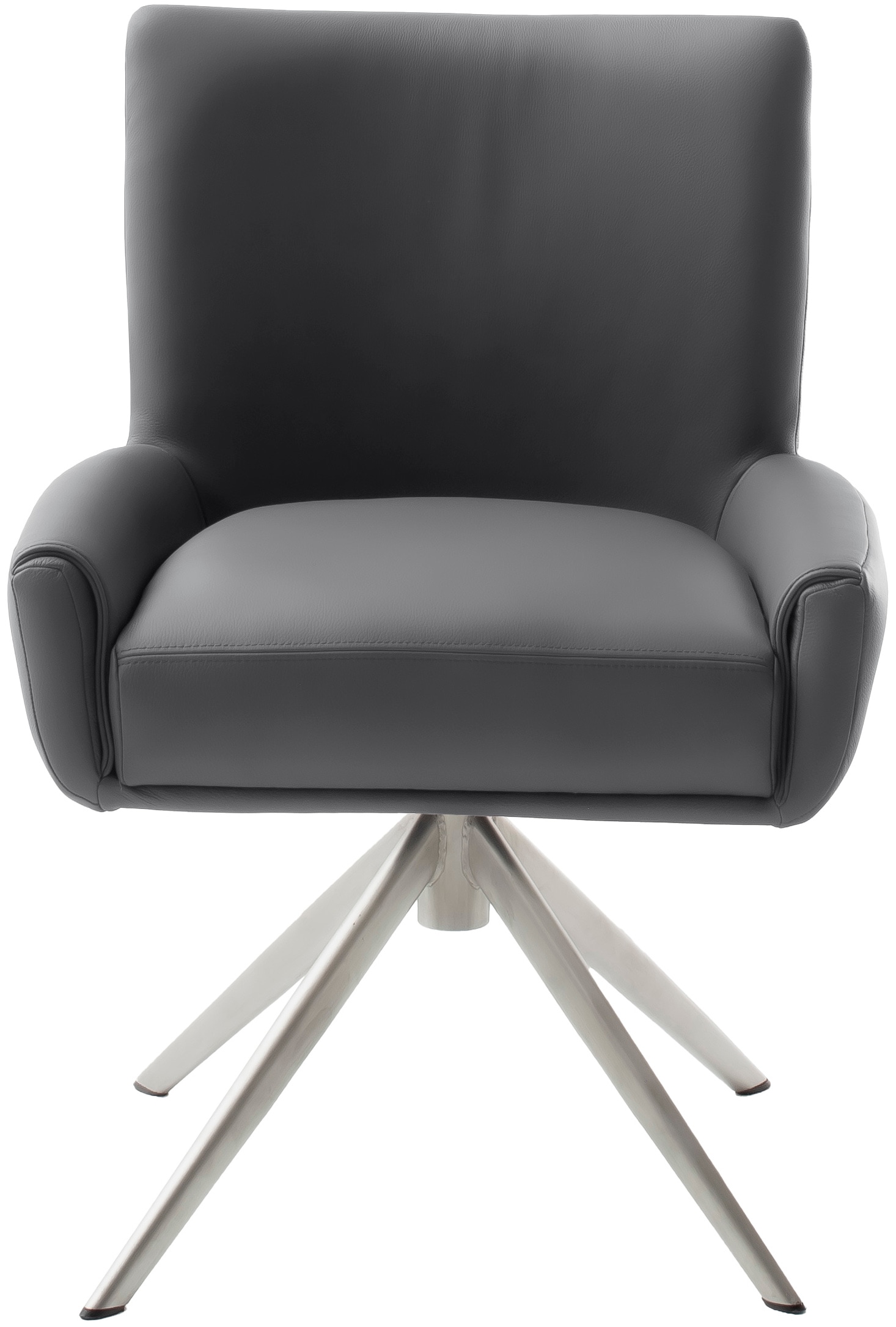 MCA furniture 4-Fussstuhl »WILSON Esszimmerstuhl, Armlehnstuhl, Polsterstuhl, modern«, (Set), 1 St., Leder, Stuhl, Armlehnenstuhl, drehbar, Taschenfederkern, belastbar 160 kg,XXL